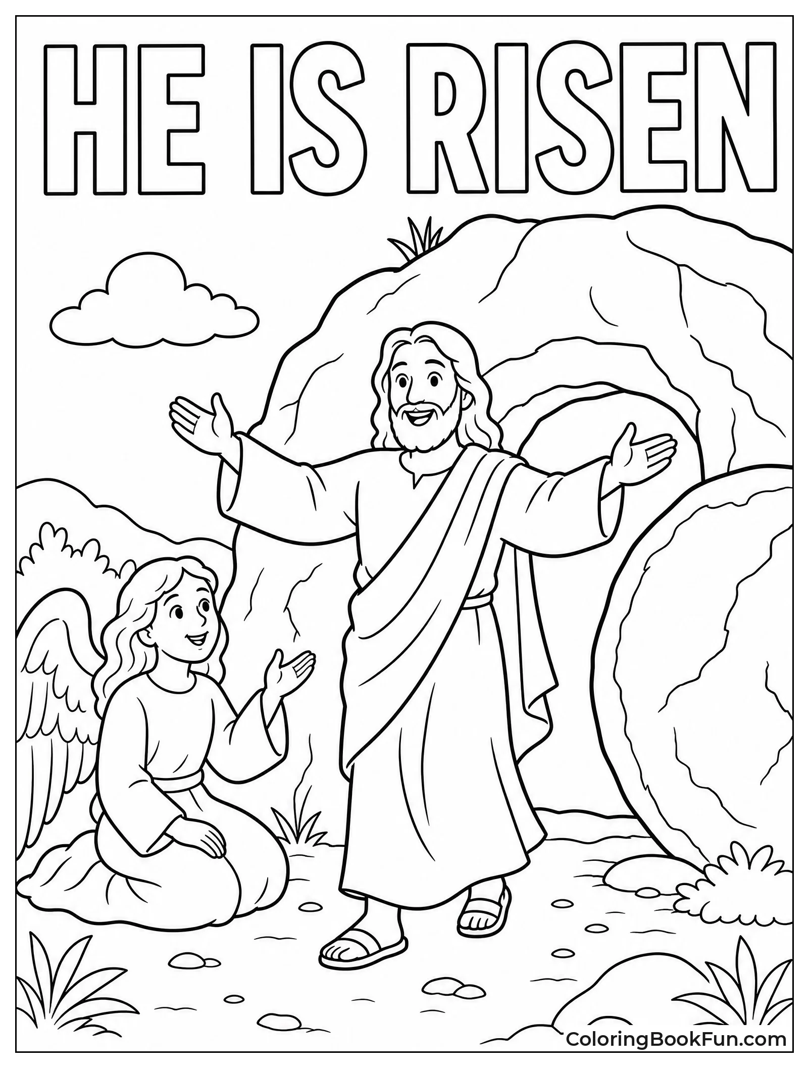 Jesus Emerging from Empty Tomb