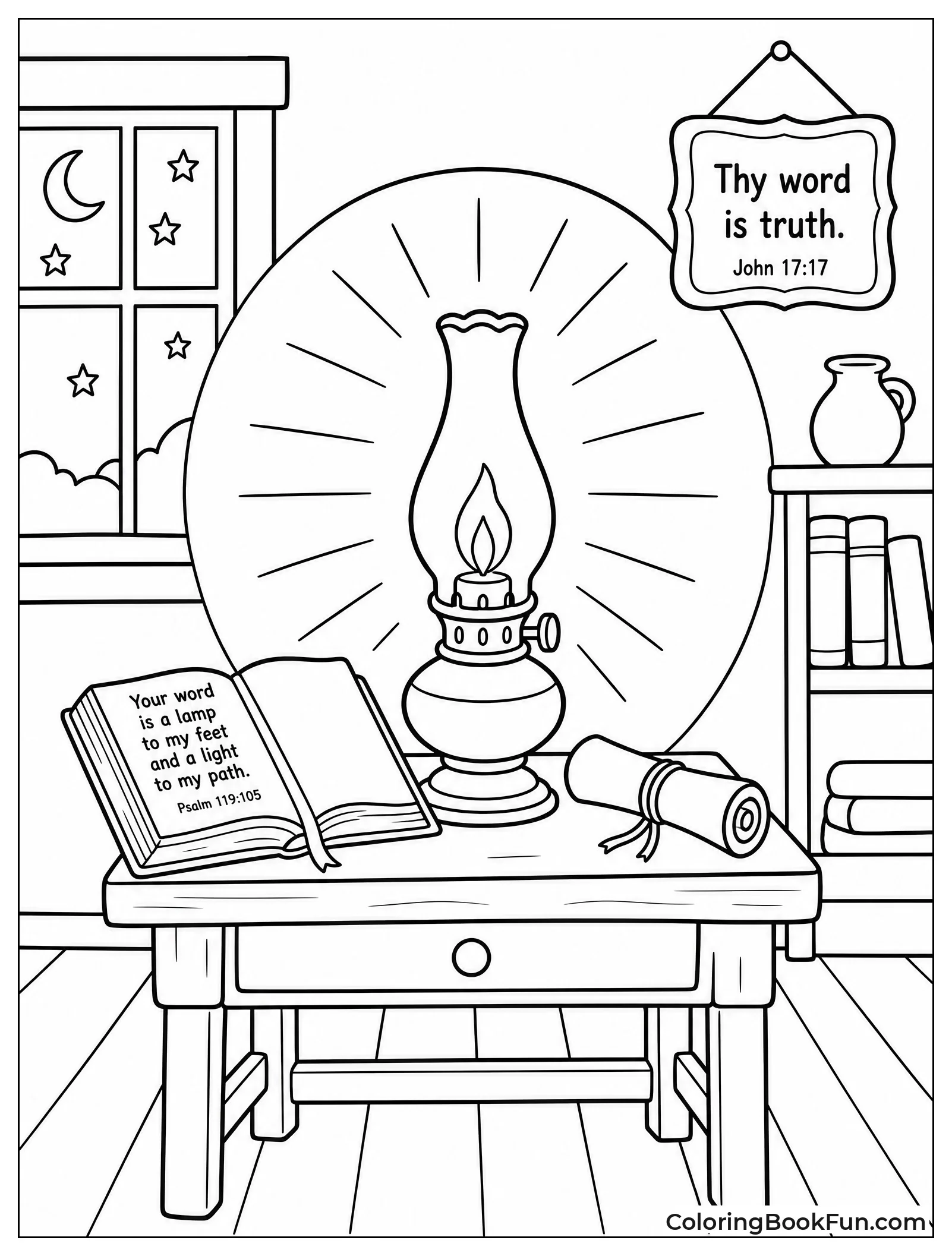 Oil Lamp Lighting Dark Room