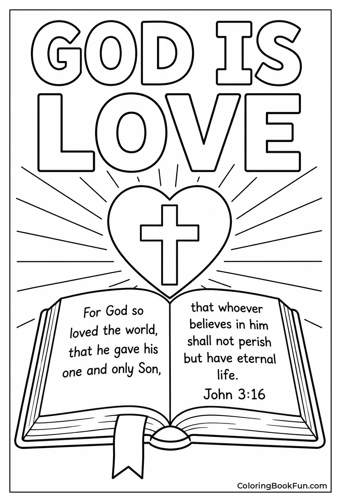 Open Bible with Shining Light