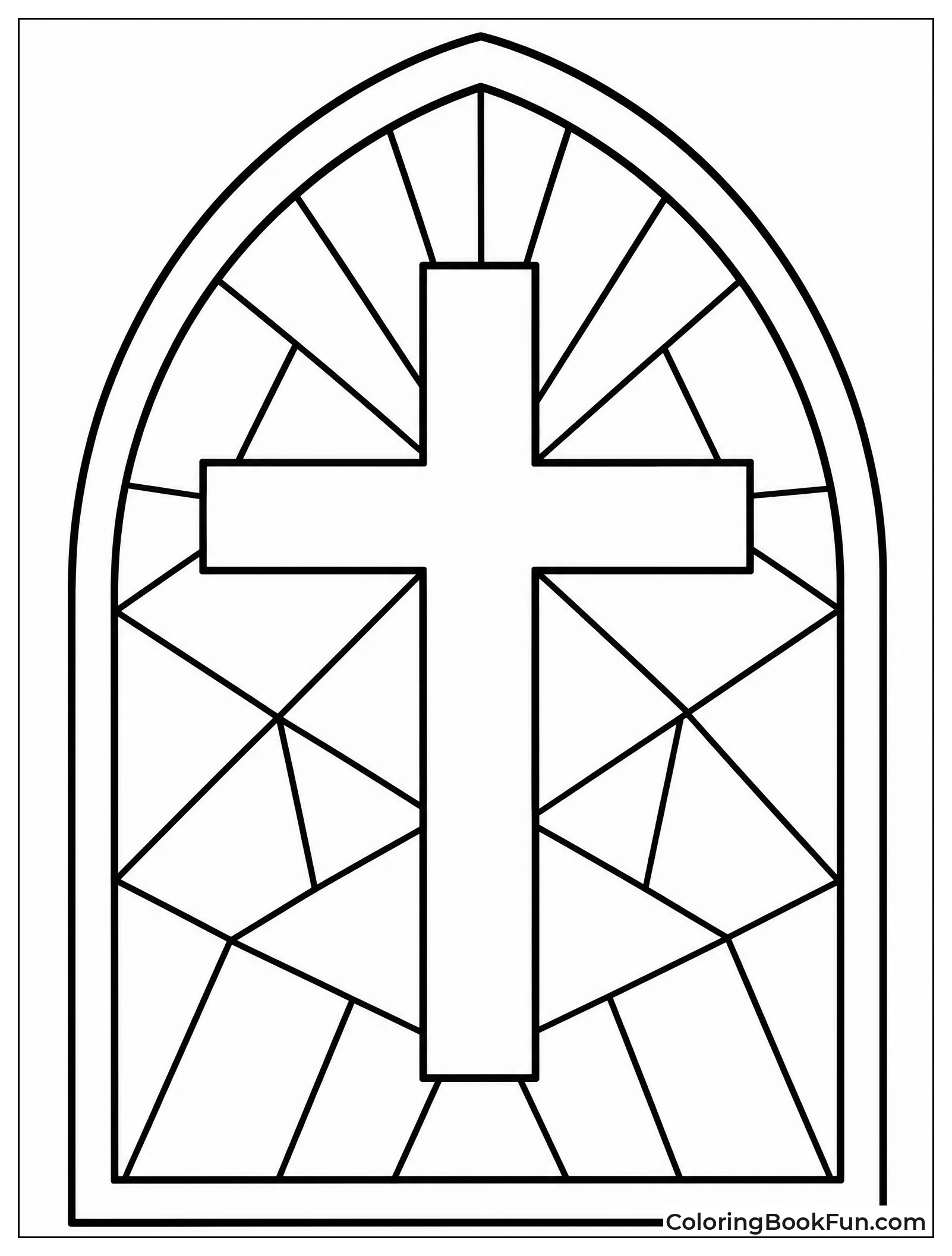 Cross in Stained Glass Pattern