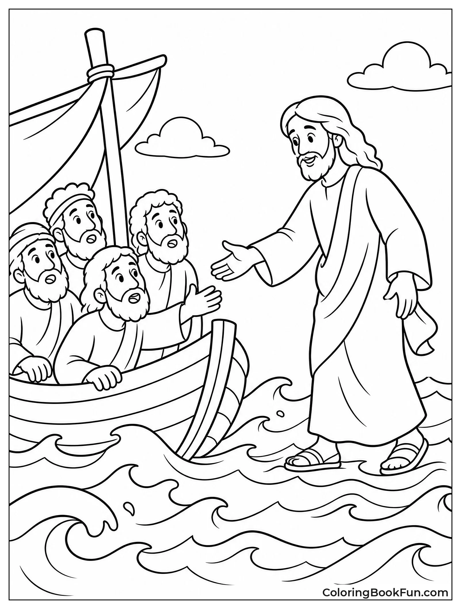 Jesus Walking on Stormy Waves