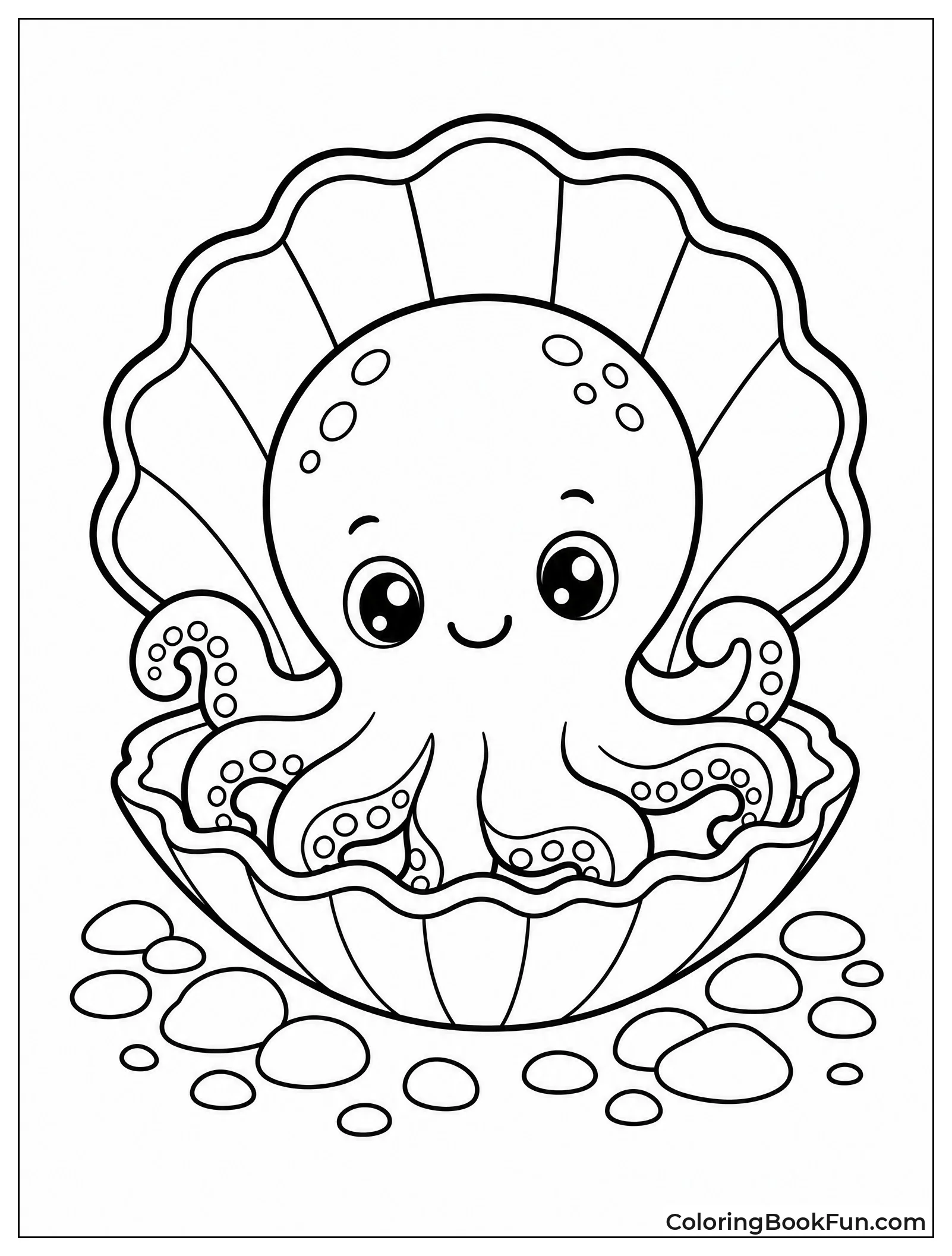 Baby Octopus in Seashell