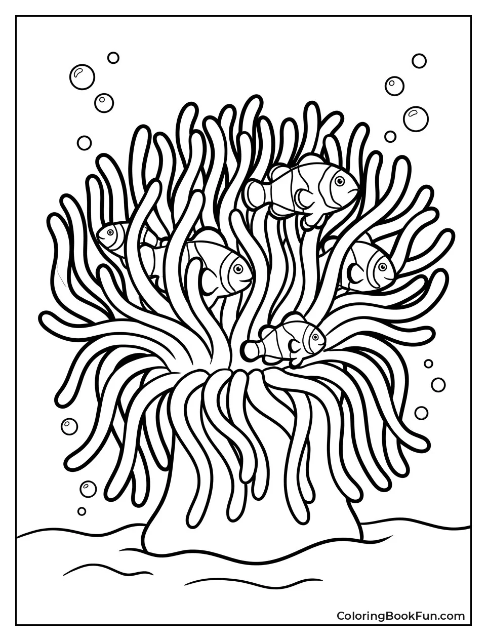 Clownfish Living in Anemone