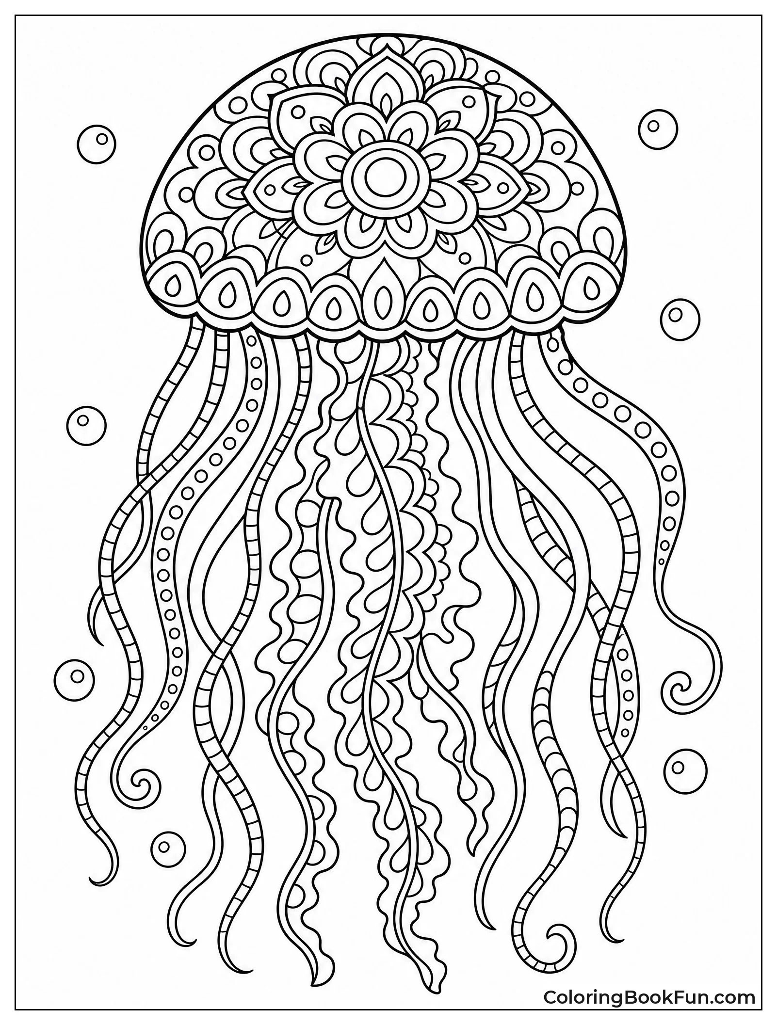 Jellyfish with Mandala Patterns