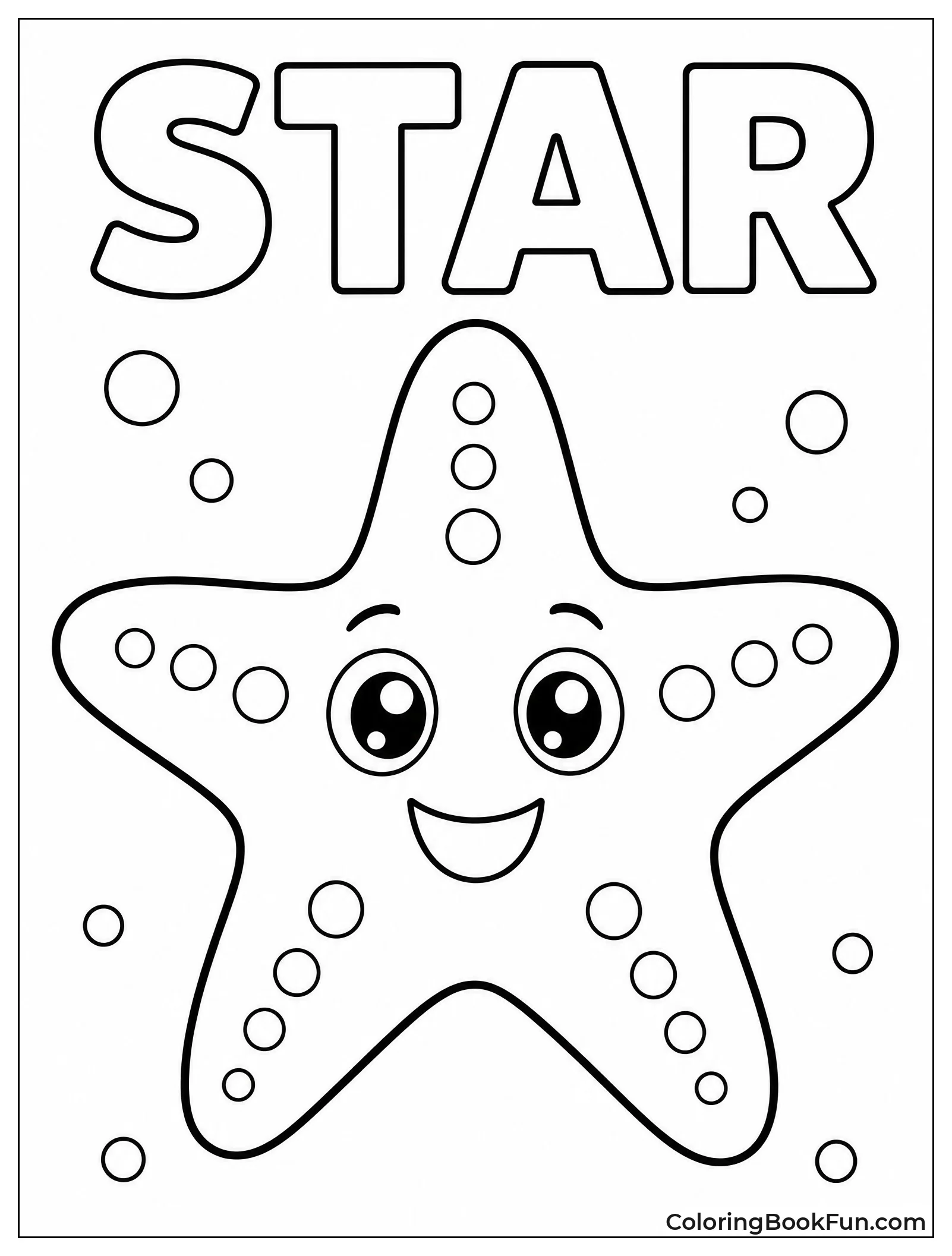 Simple Starfish with Happy Face