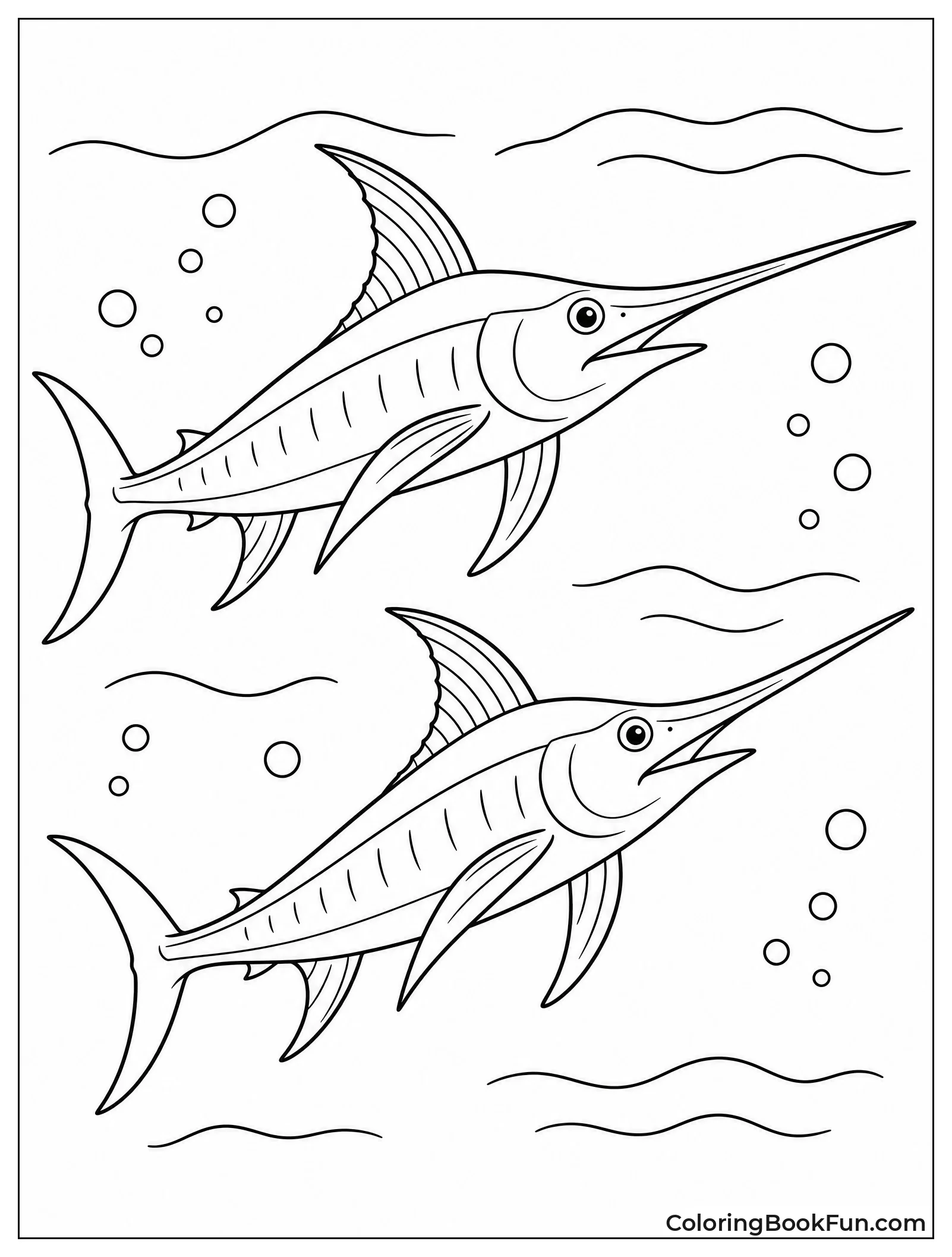 Swordfish Chasing Each Other