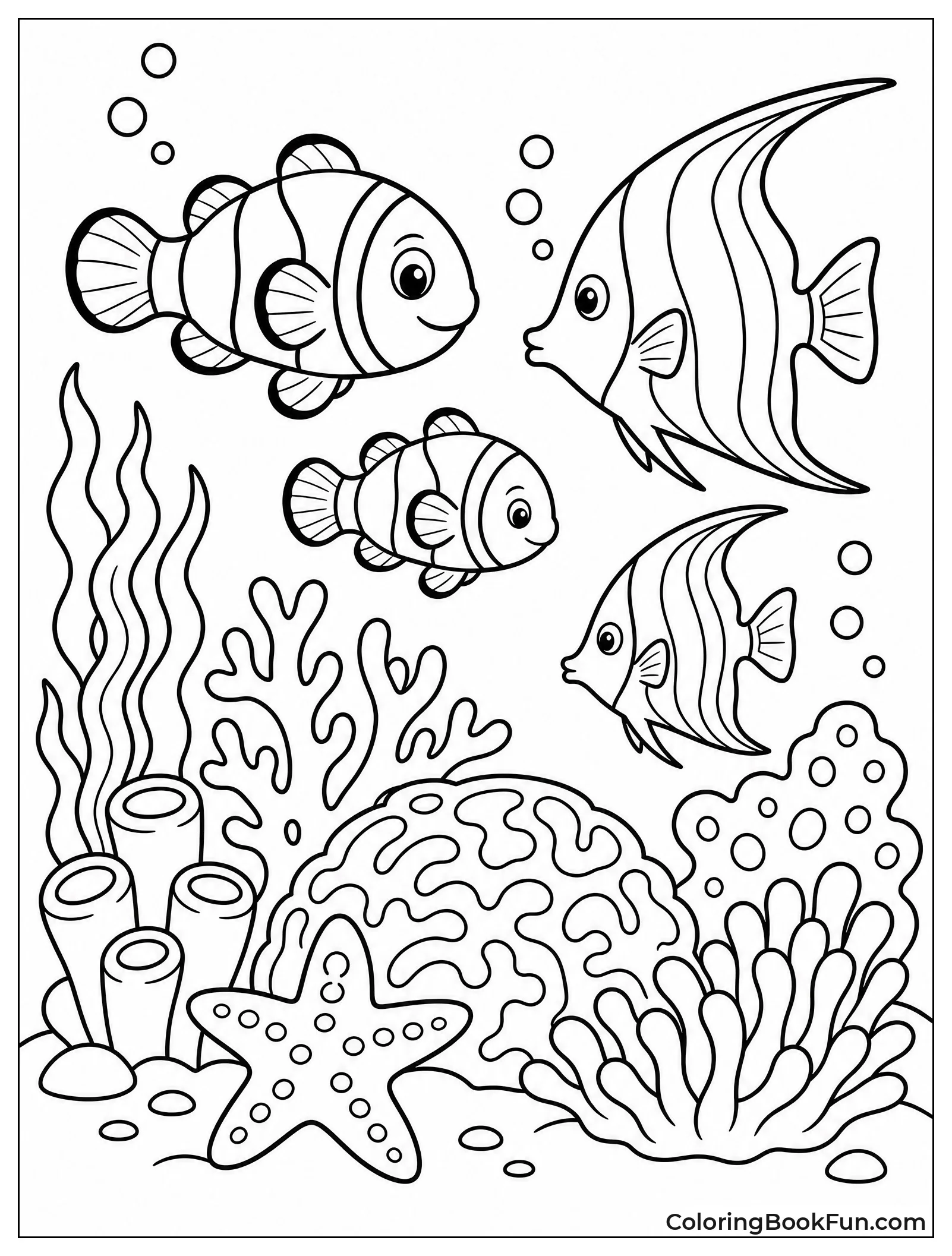 Colorful Fish in Coral Reef