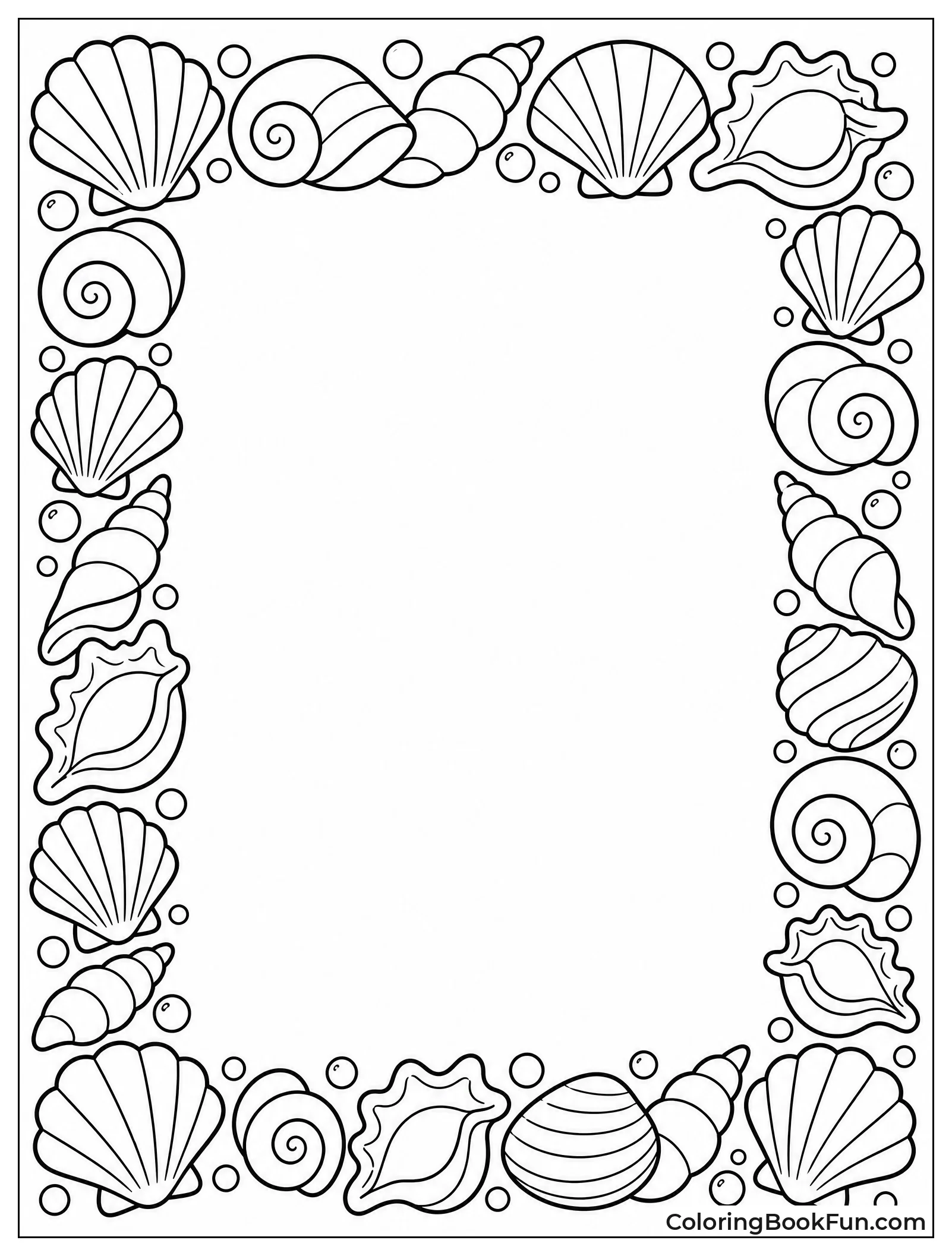 Frame Made from Overlapping Seashells