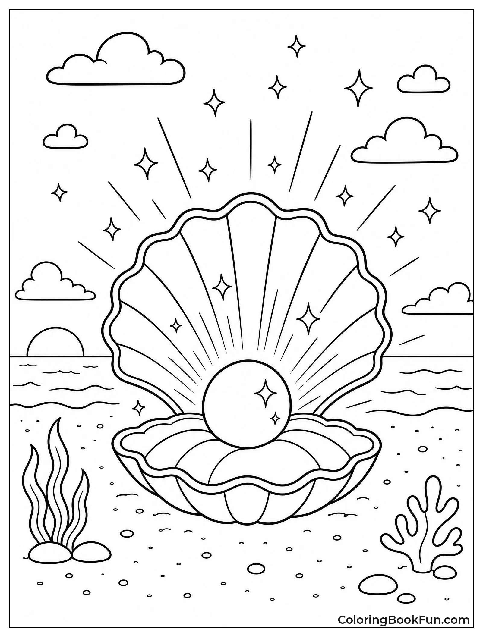 Magical Glowing Shell on Beach
