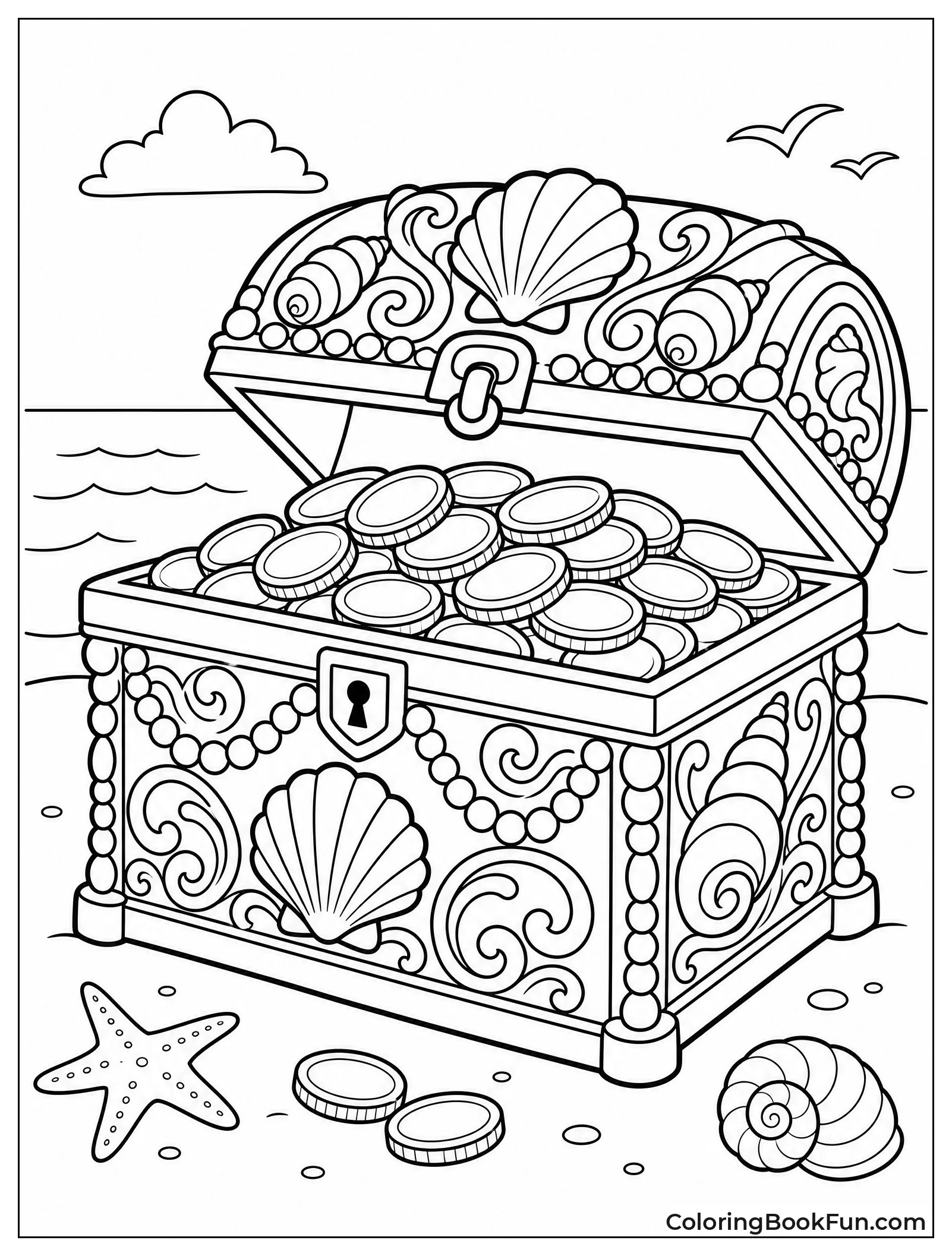 Treasure Box Filled with Shells