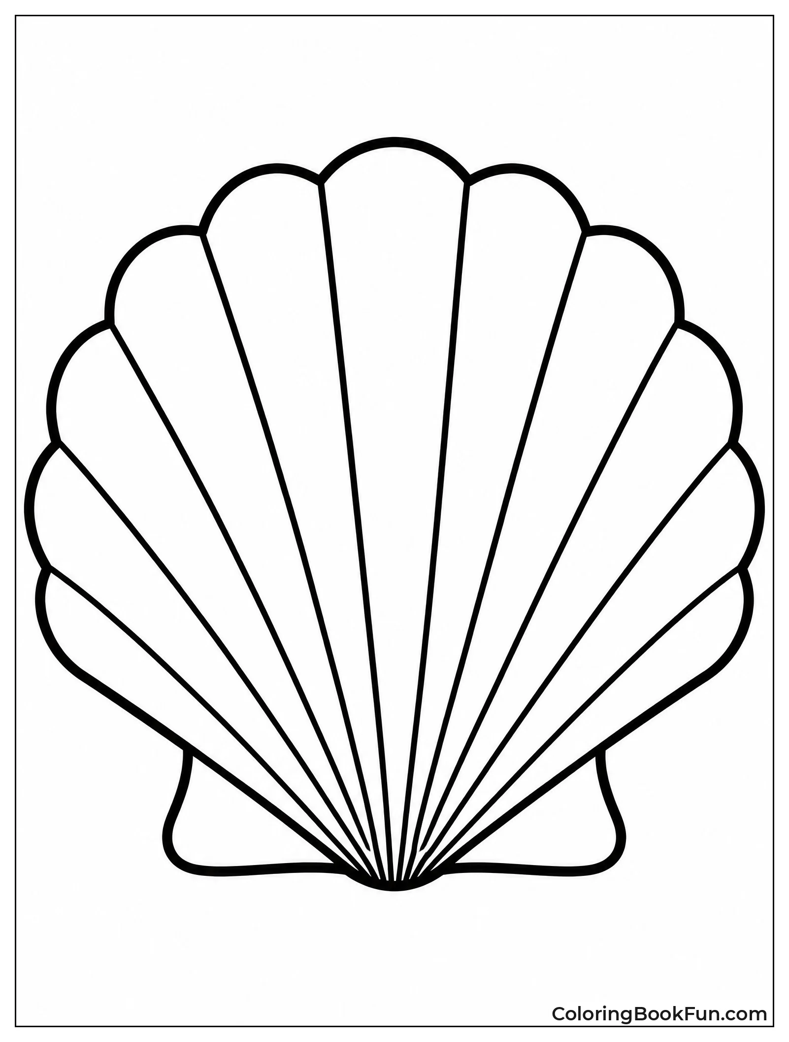 Simple Bold Scallop Outline