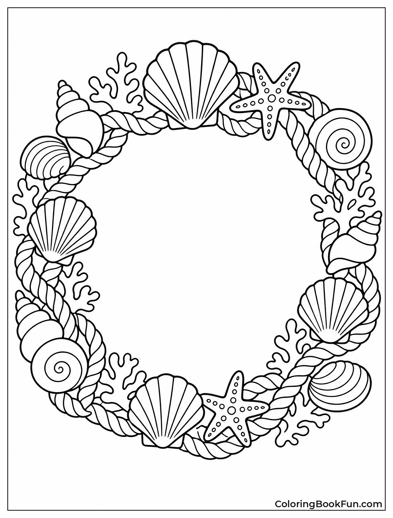 Wreath of Shells and Rope