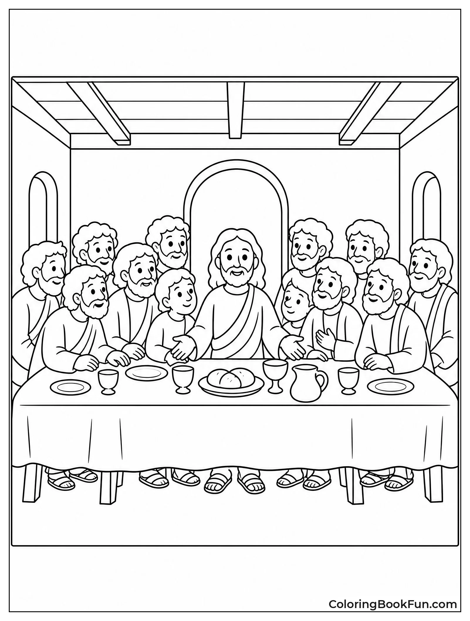 Simple Last Supper for Kids