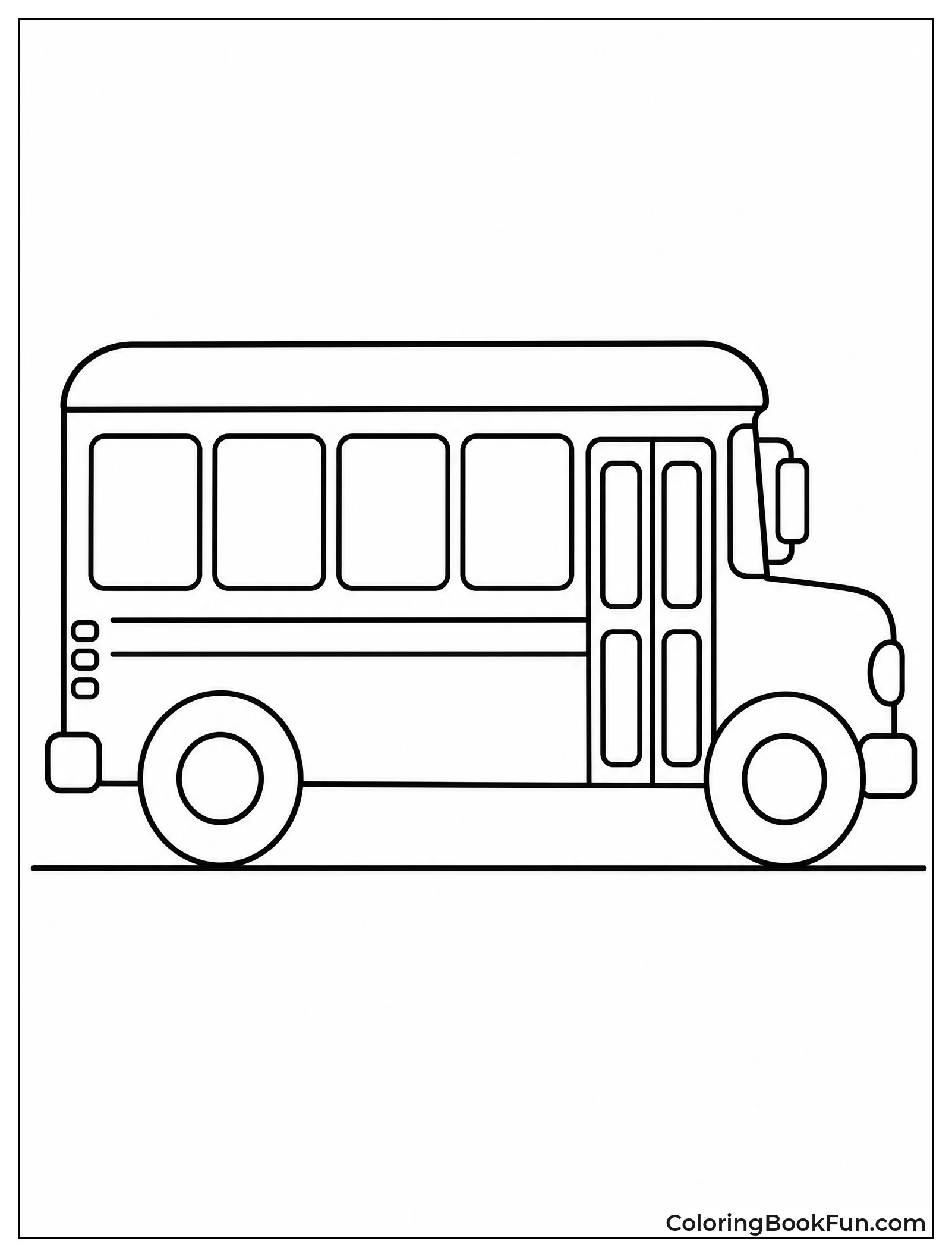 Simple Yellow School Bus Outline