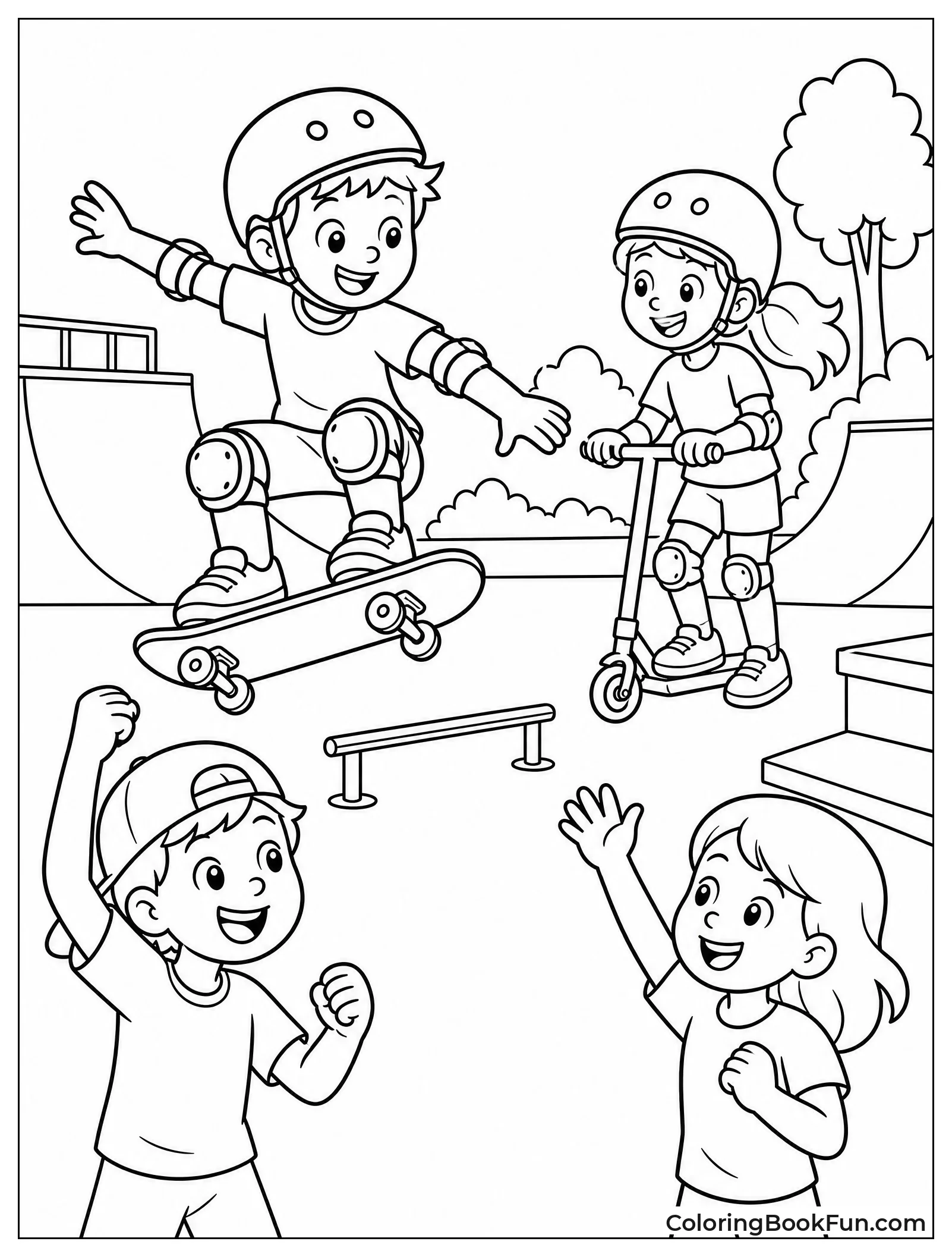 Cheering at the Skateboard Park