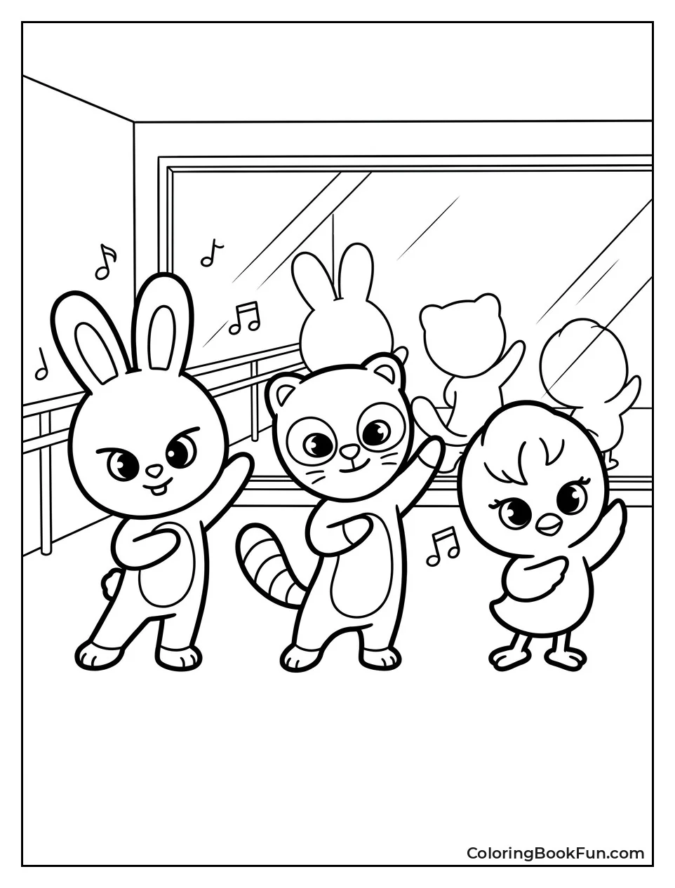 Friends Practicing Dance Moves in Studio