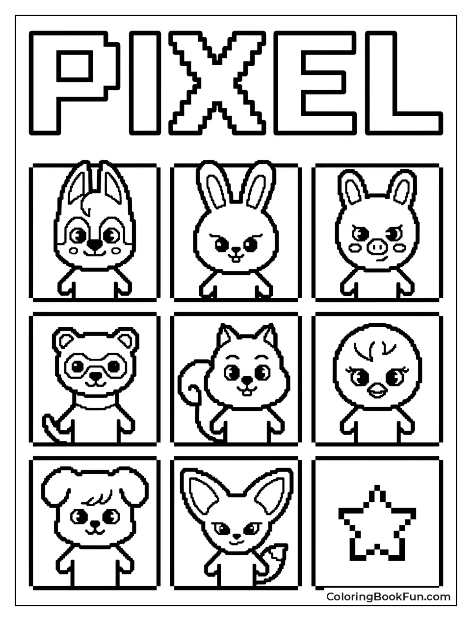 Characters in Fun Pixel Art Style