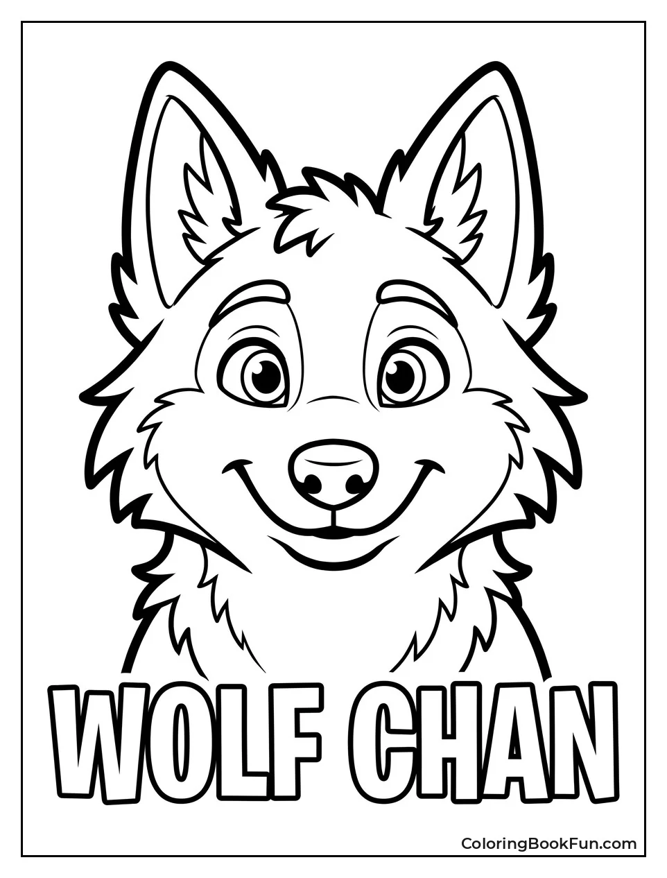 Close Up of Smiling Wolf Mascot