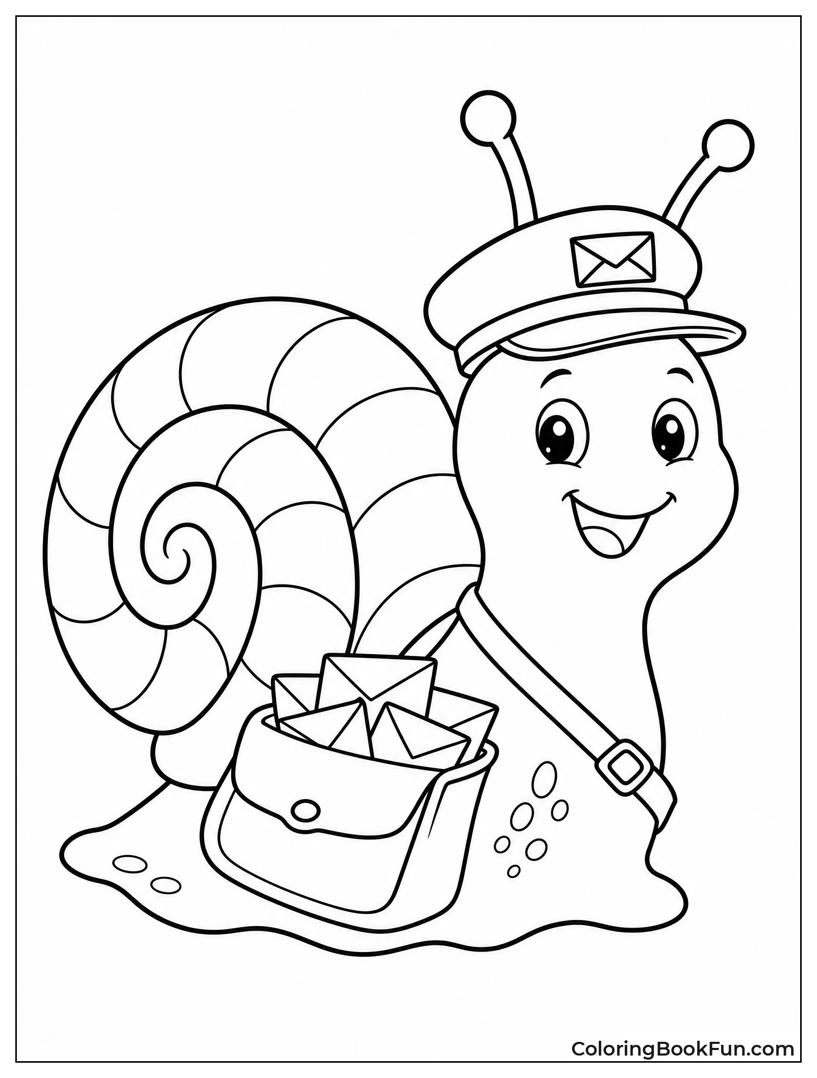 Snail Delivers Mail With Satchel