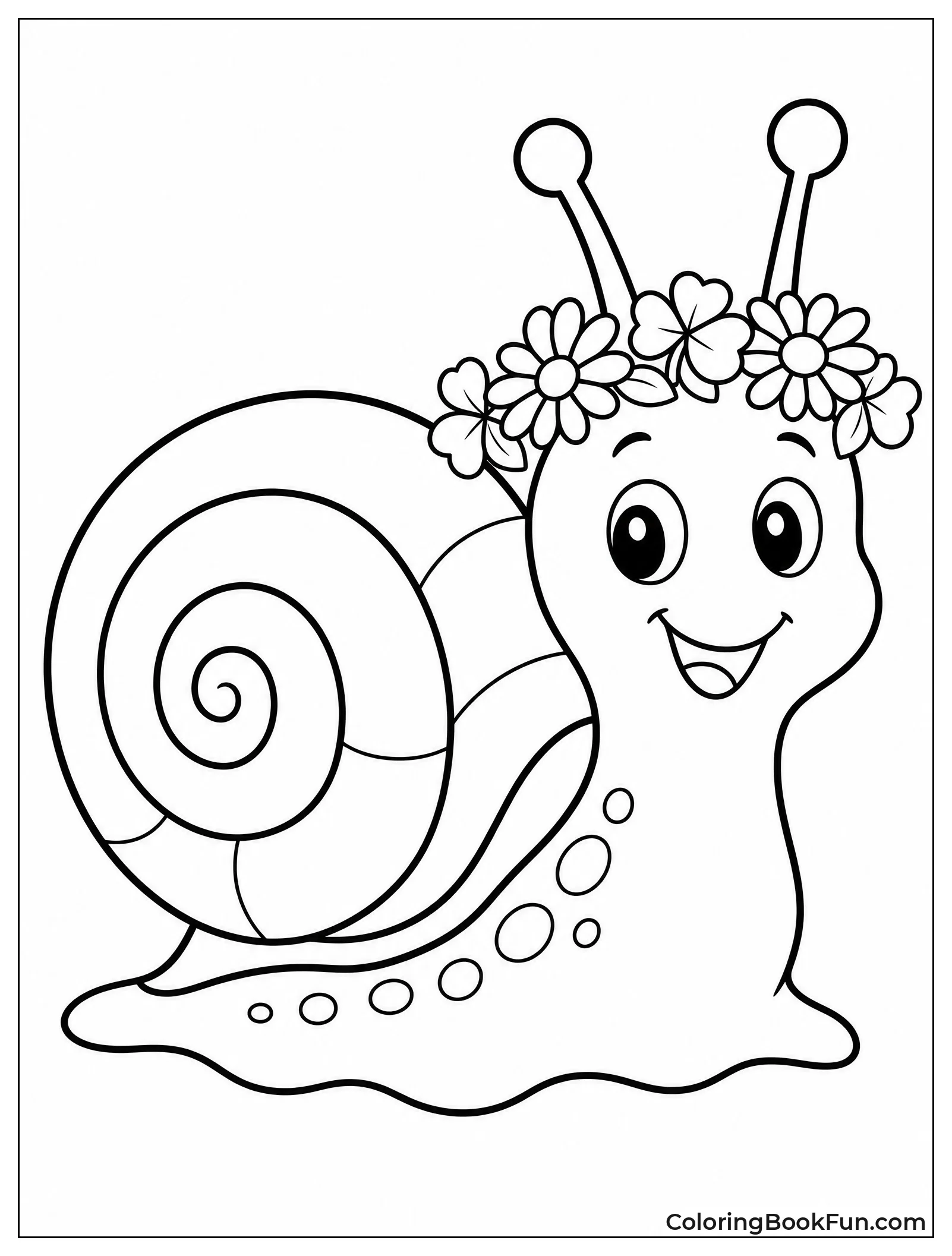 Snail Wears Flower Crown
