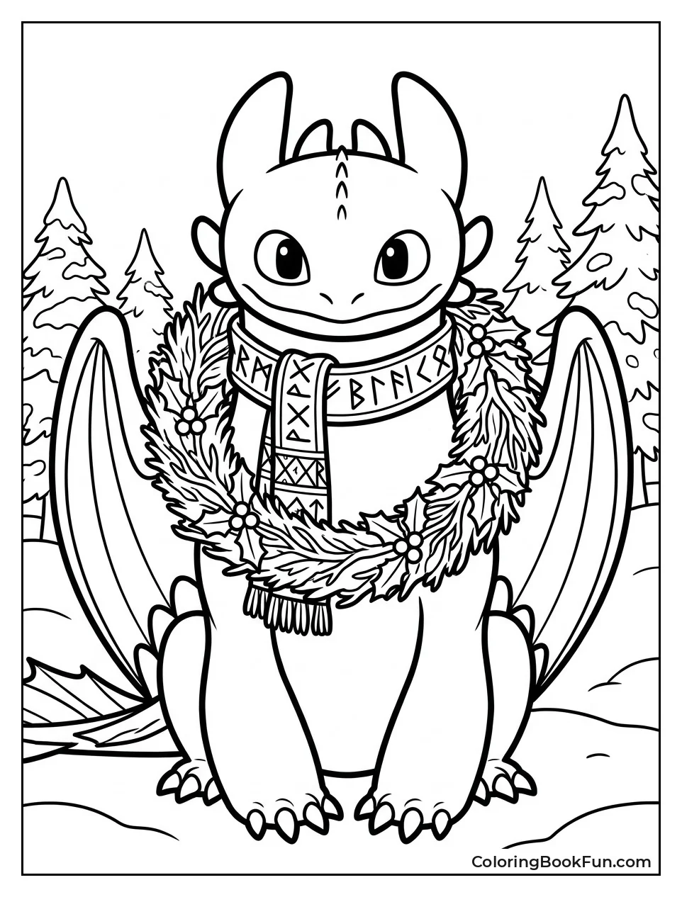 Festive Toothless for Snoggletog