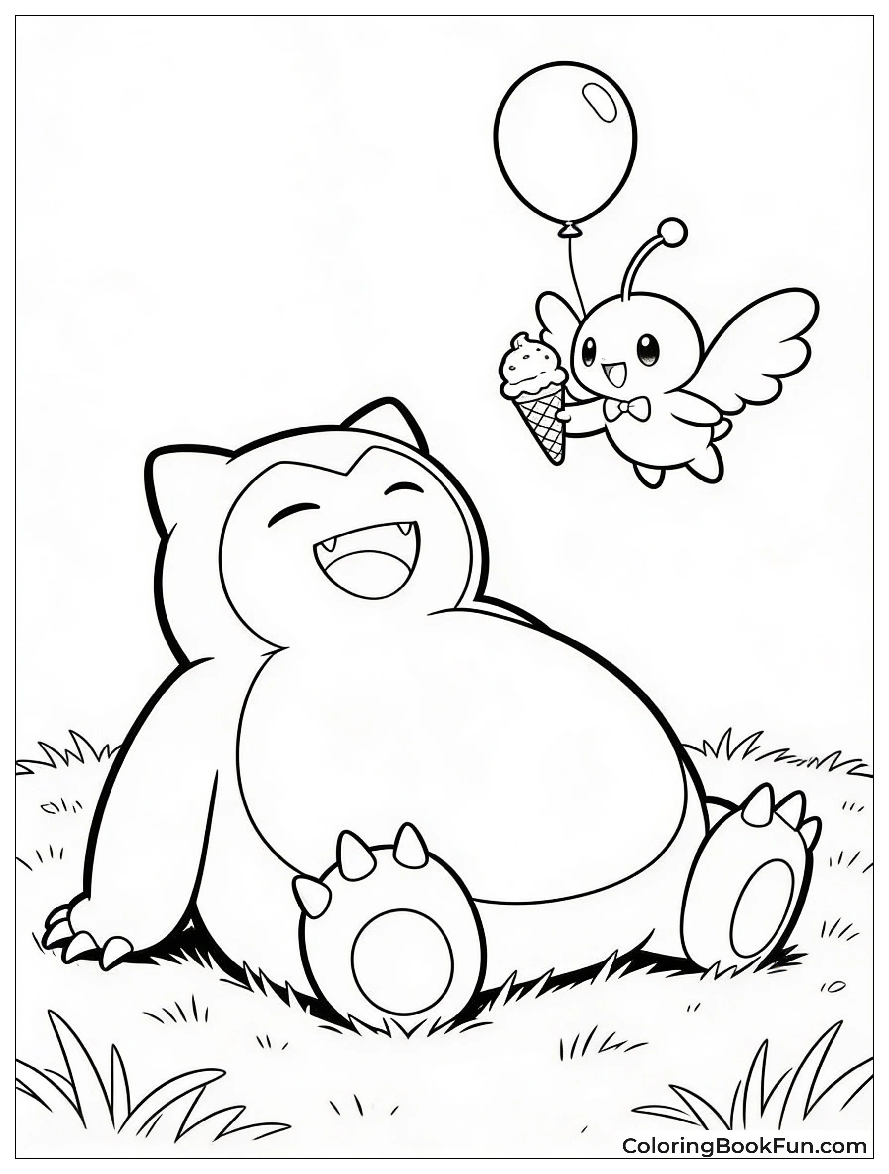 Drifloon Brings Ice Cream to Snorlax