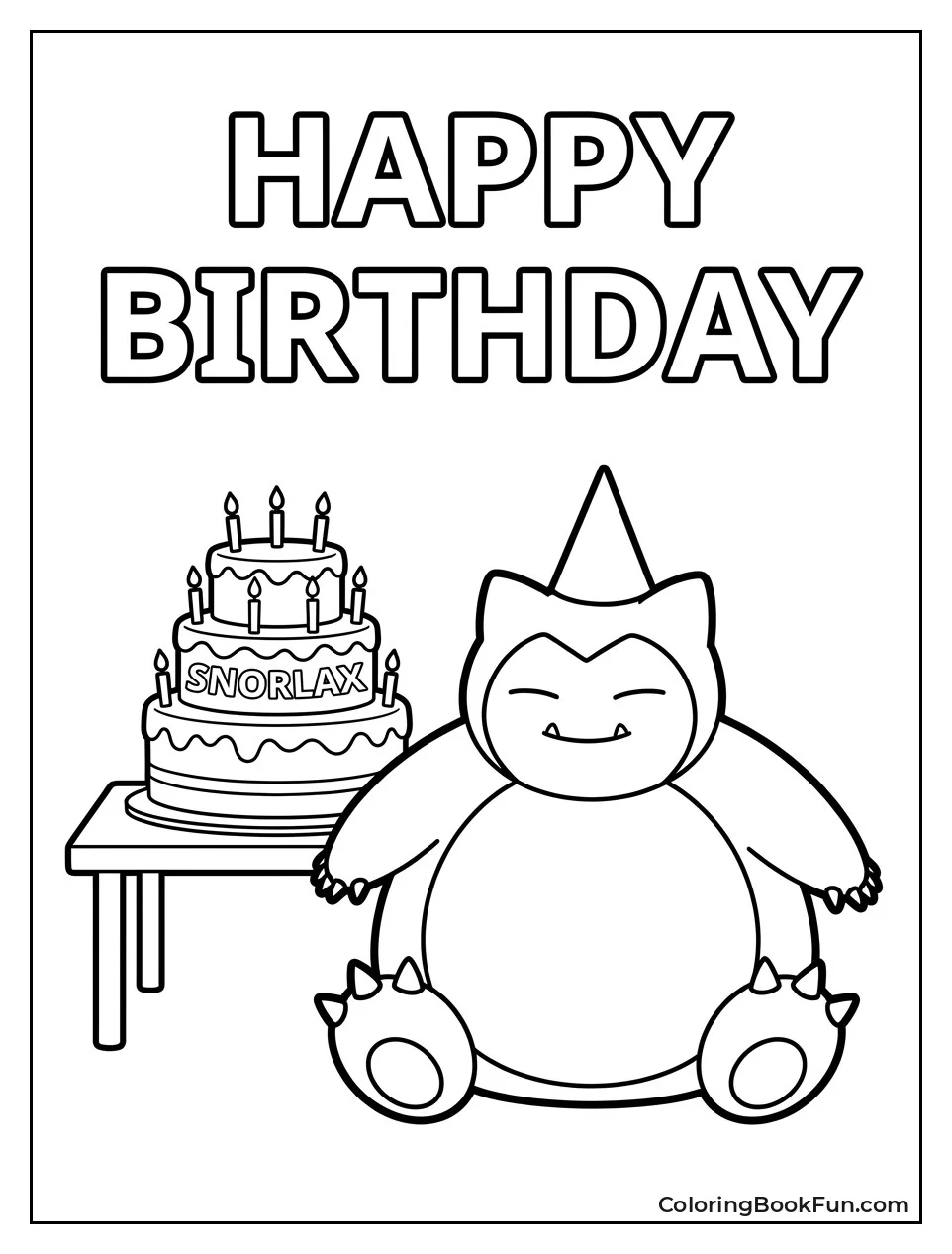 Snorlax Wears a Party Hat