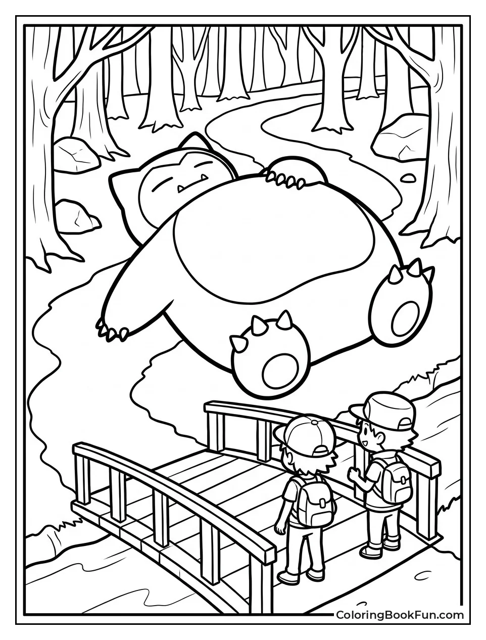 Snorlax Blocks the Forest Path