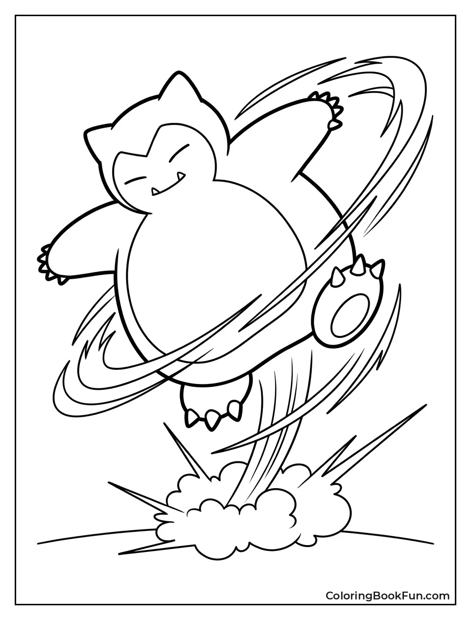 Snorlax Leaps High for Body Slam