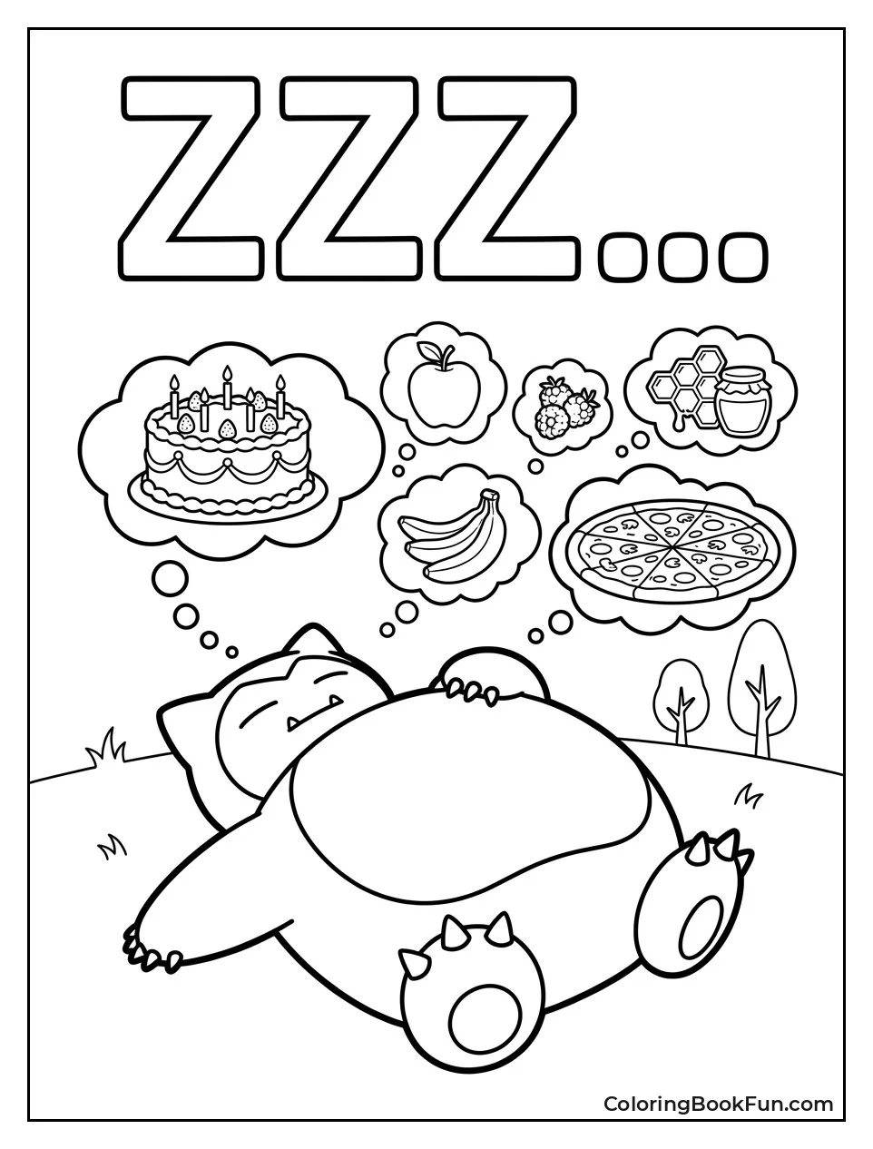 Snorlax Dreams About Tasty Food