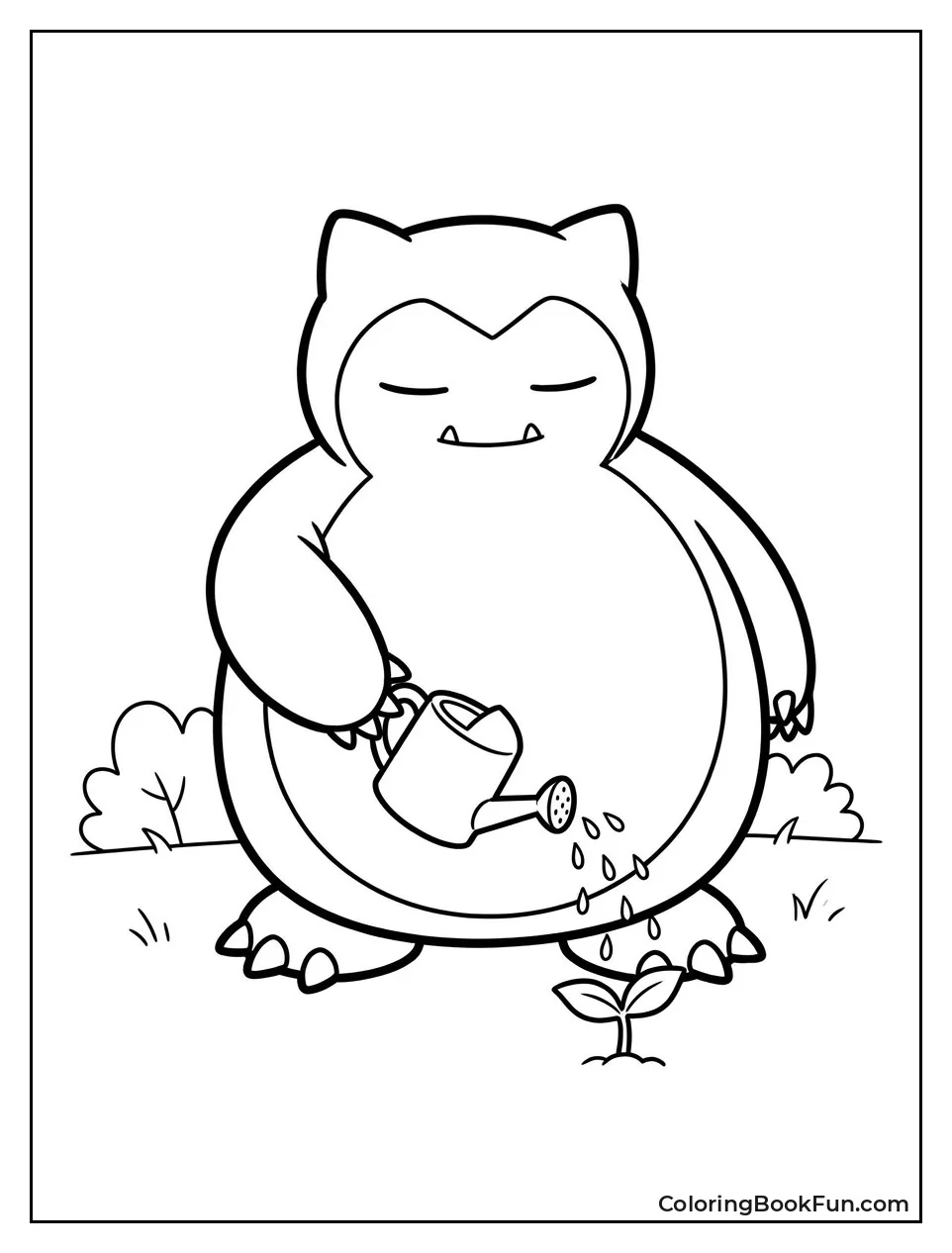 Snorlax Waters a Tiny Sprout