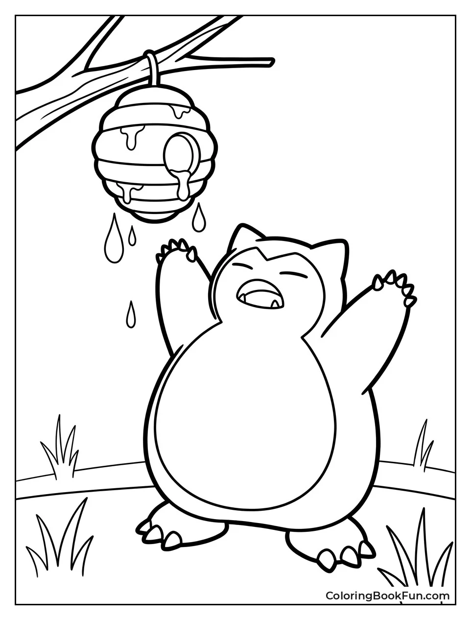 Snorlax Reaches for Golden Honey