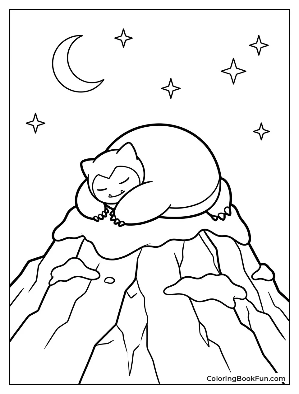 Snorlax Naps on a Mountain