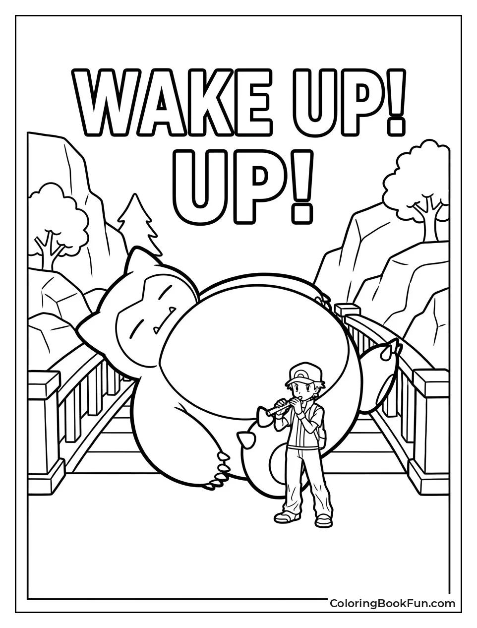 Trainer Plays Flute to Wake Snorlax
