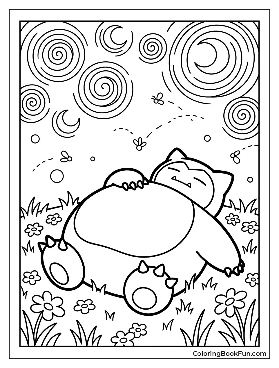 Snorlax Lies Under the Stars