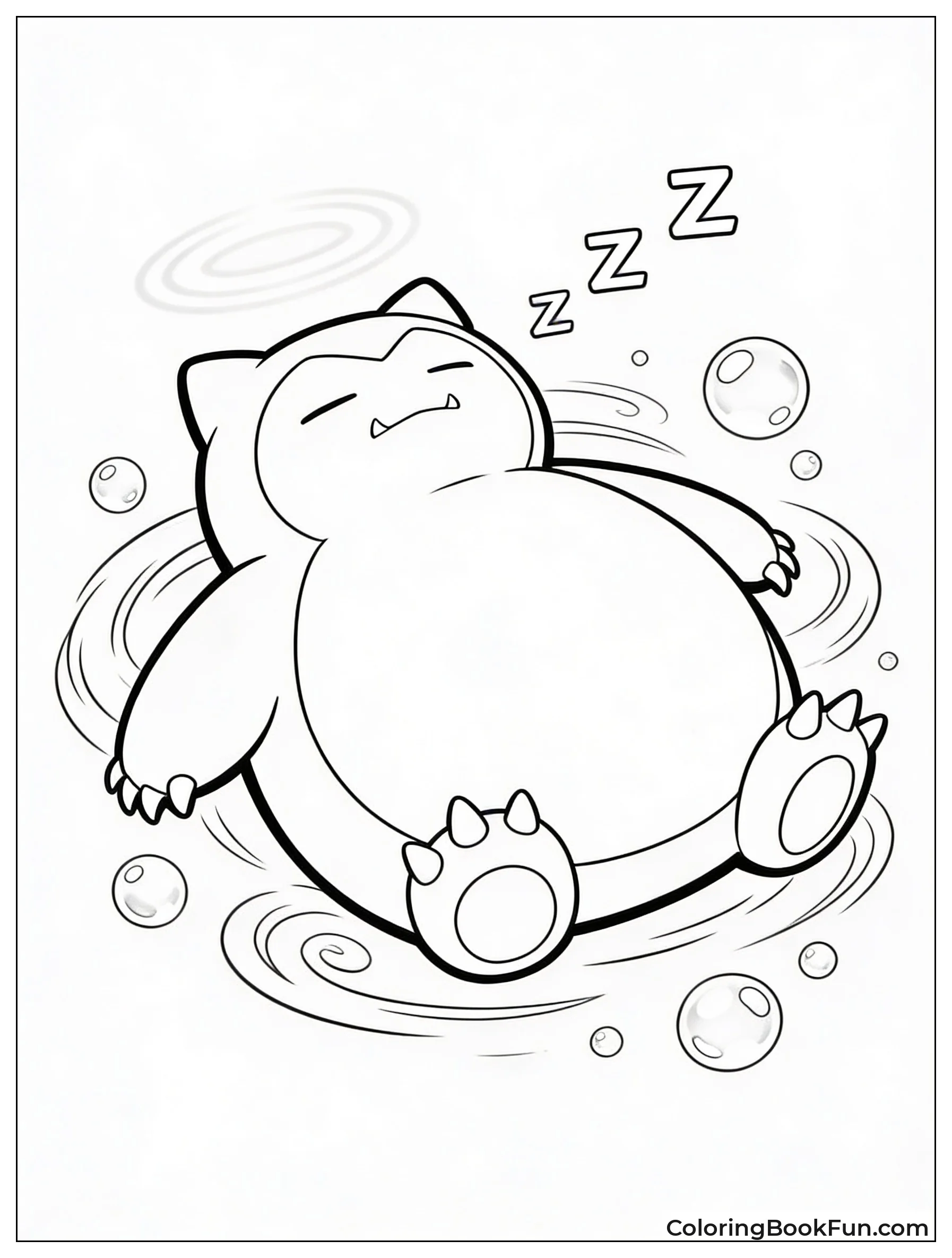 Snorlax Uses Rest with Z's