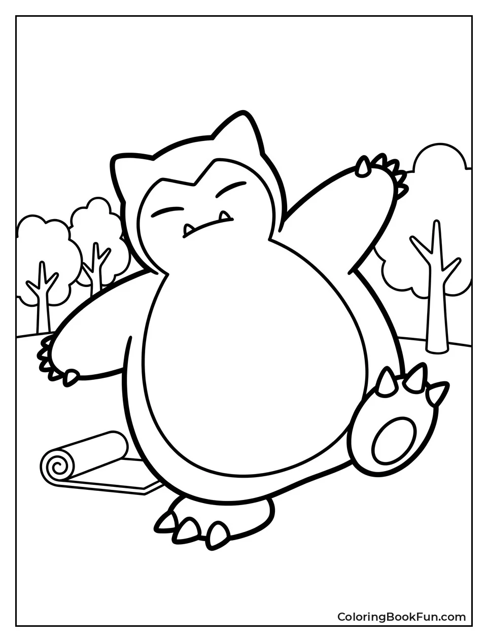 Snorlax Tries a Yoga Pose