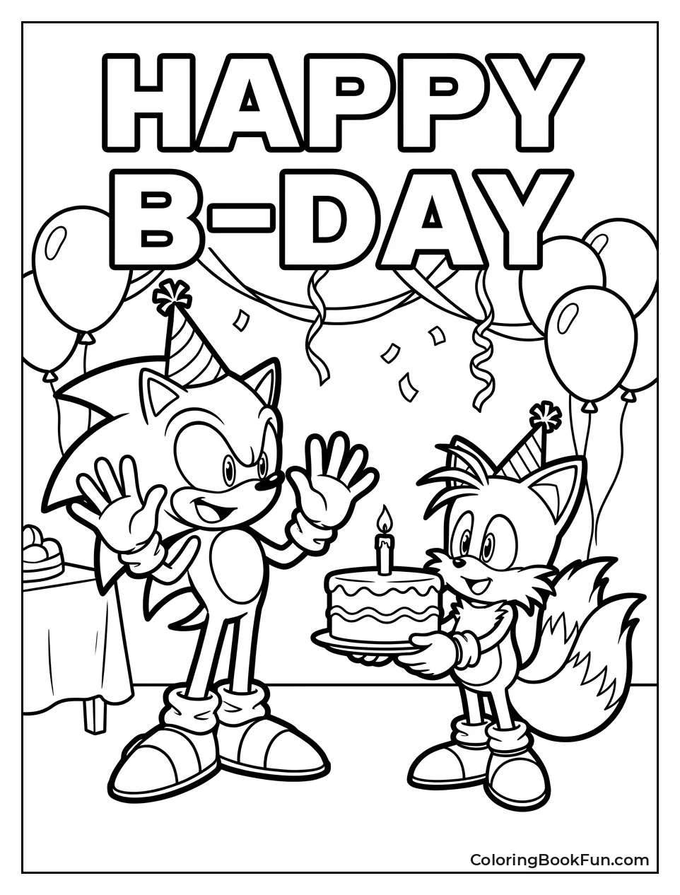Tails Gives Sonic Birthday Cake