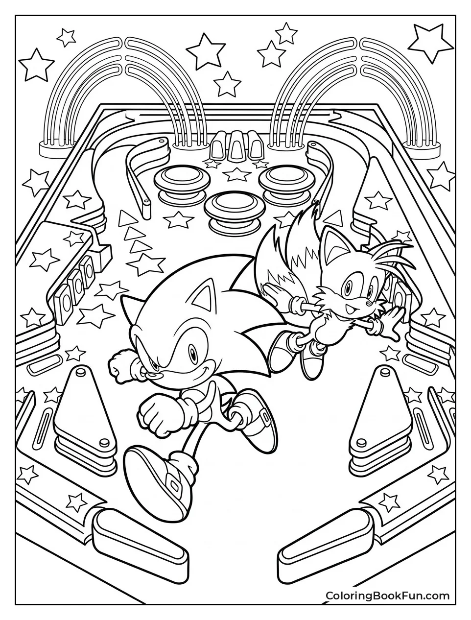 Sonic Plays Pinball With Tails