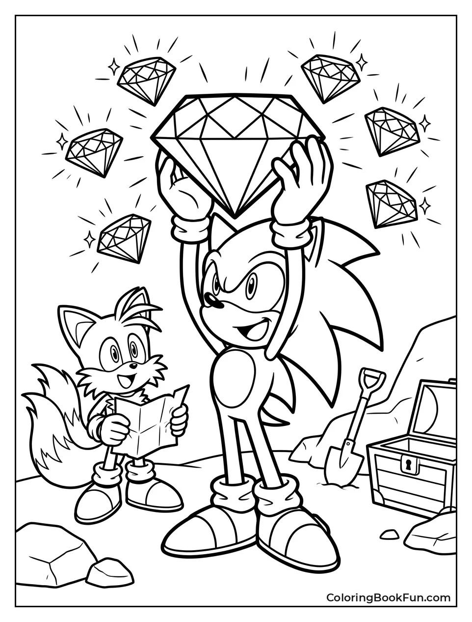 Sonic Holds Big Chaos Emerald
