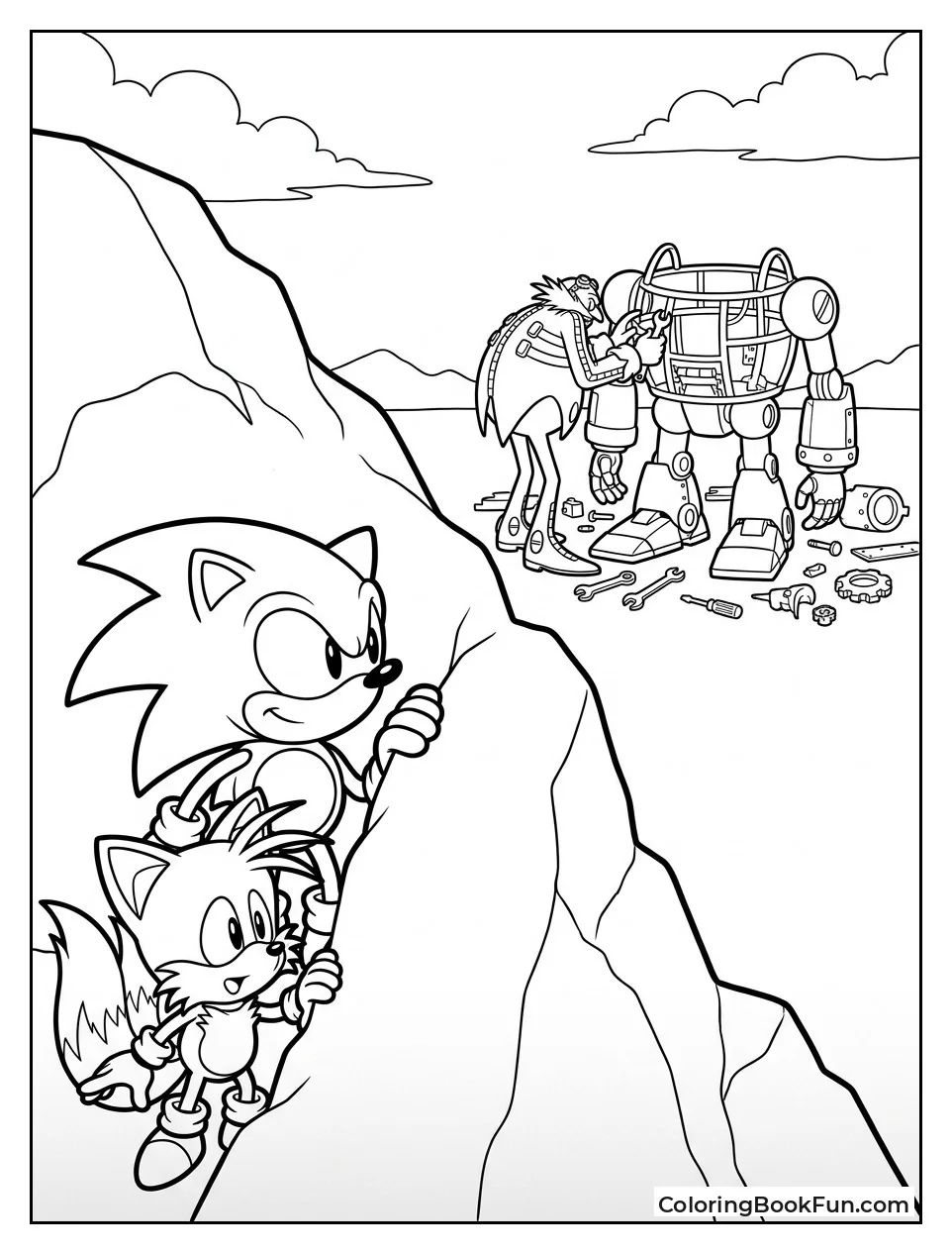 Sonic Spies on Eggman Building