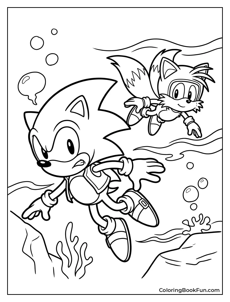 Sonic Looks for Air Bubble