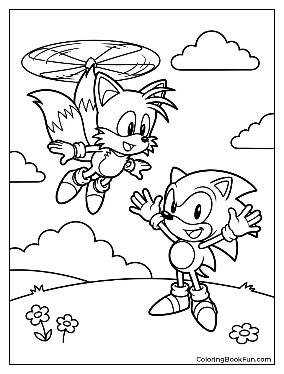 Tails Practices Flying With Sonic