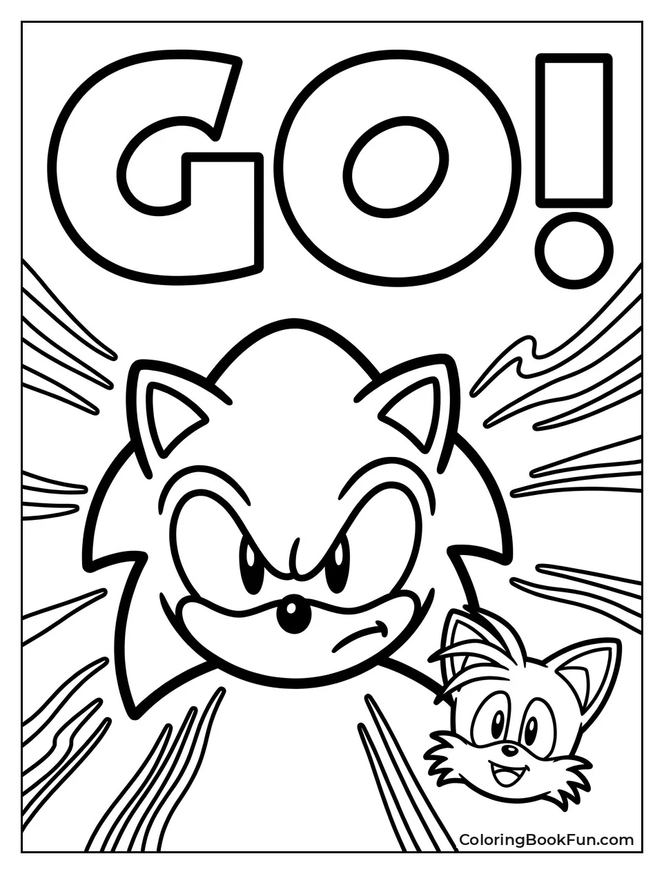 Sonic Face With Speed Lines