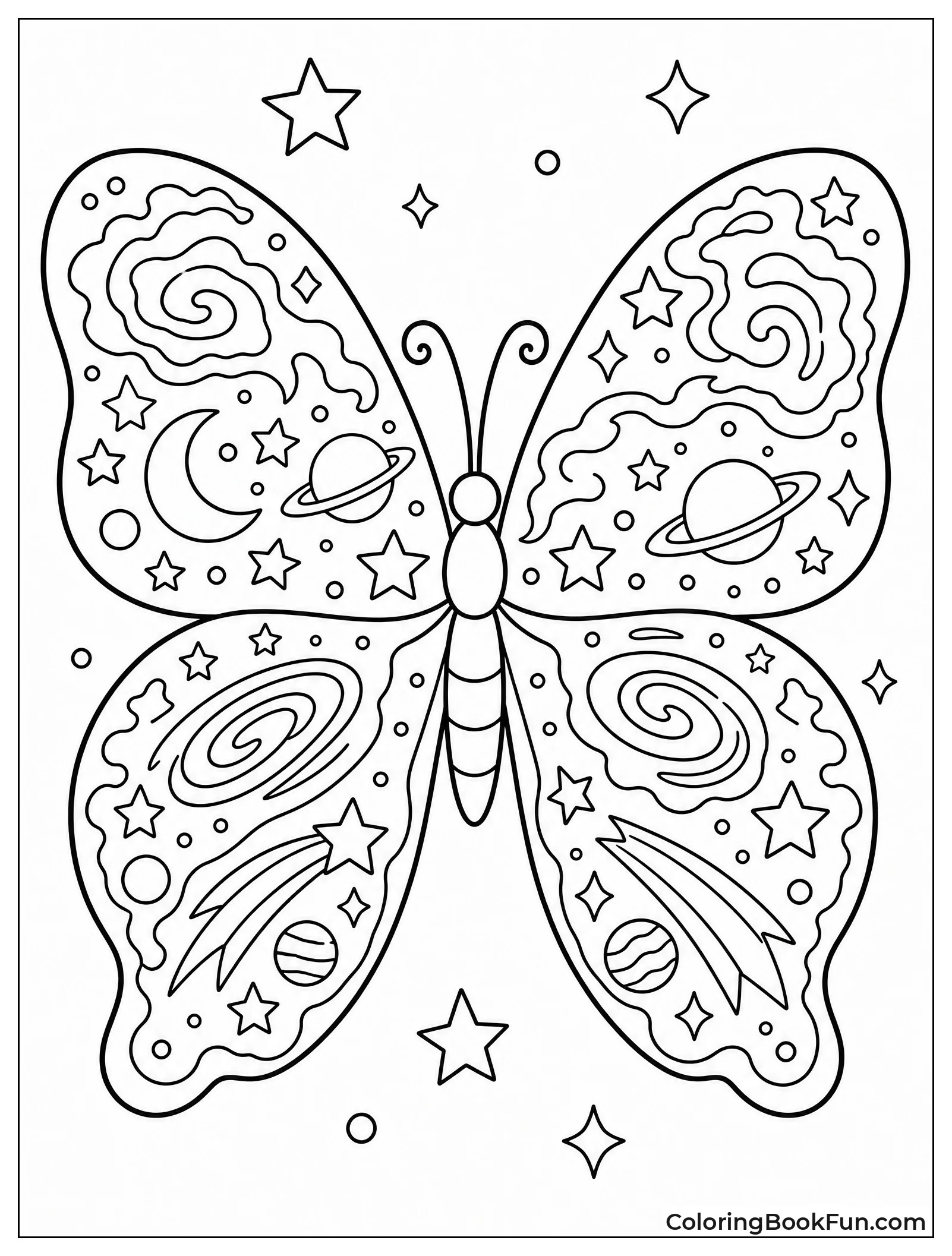 Butterfly with Nebula Wings