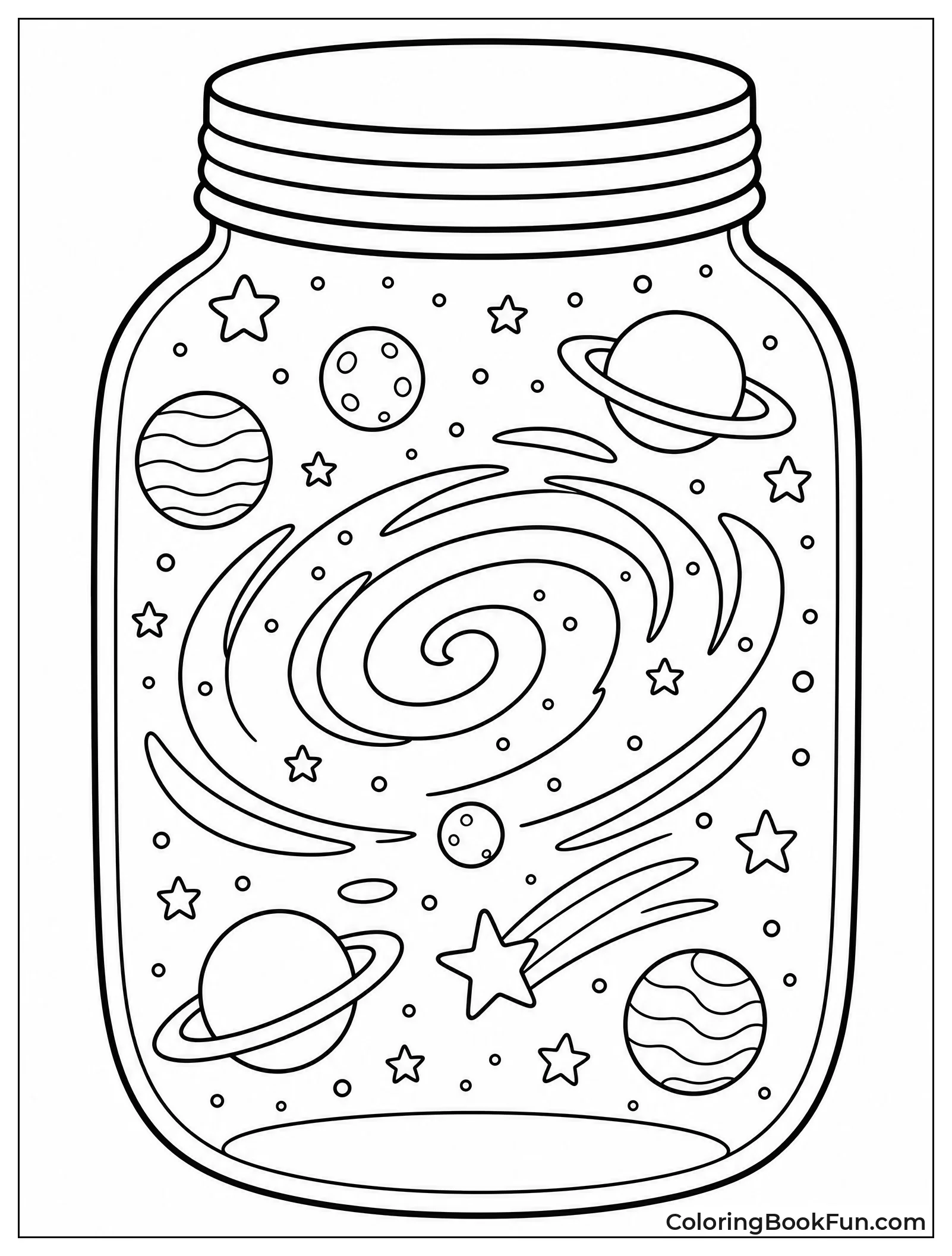 Galaxy Swirling Inside a Jar