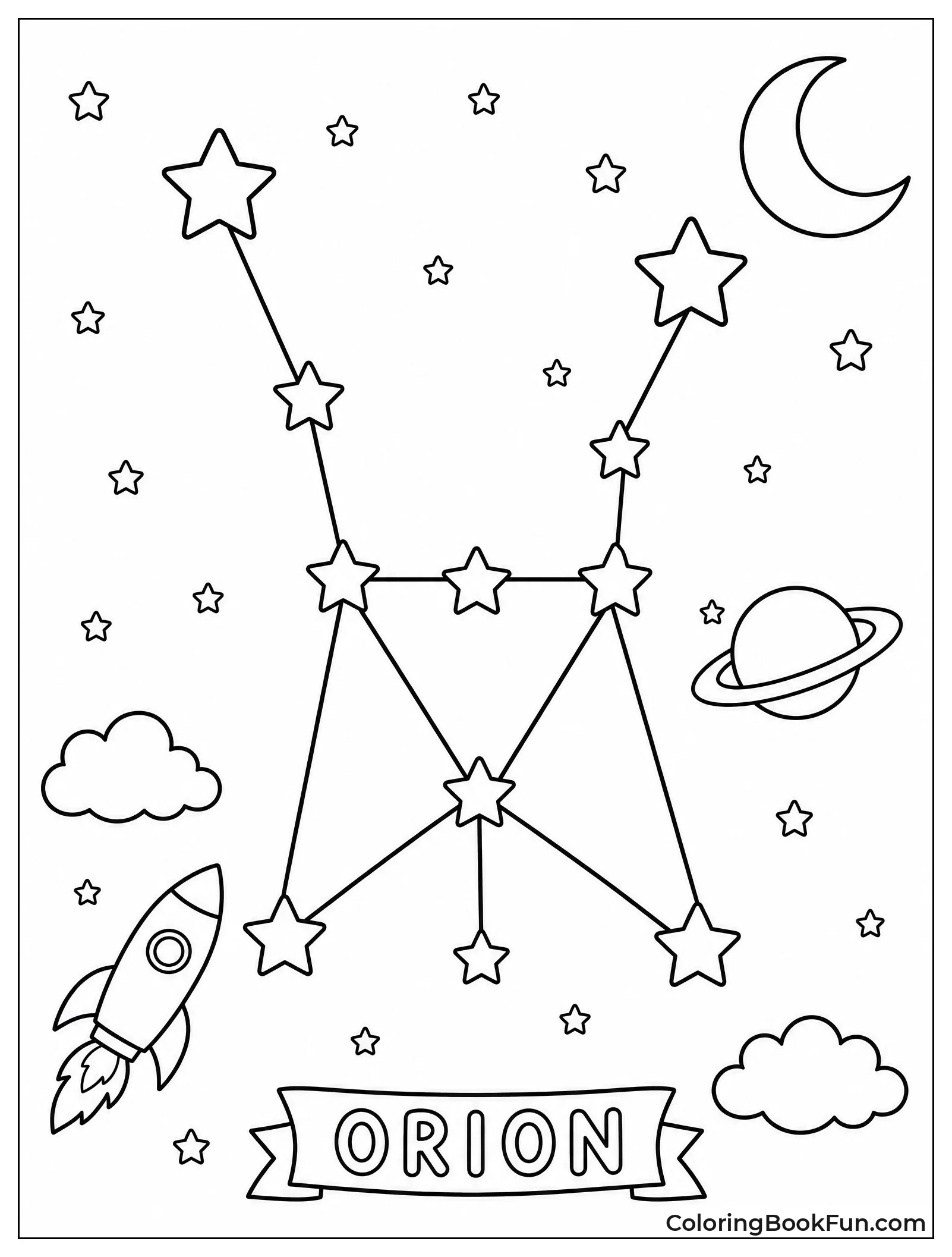 Orion Constellation with Connect the Dots