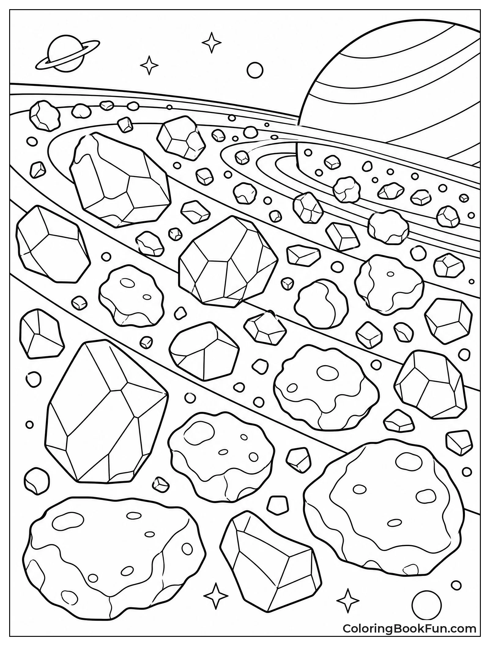 Ice Chunks Making Up Saturn Rings