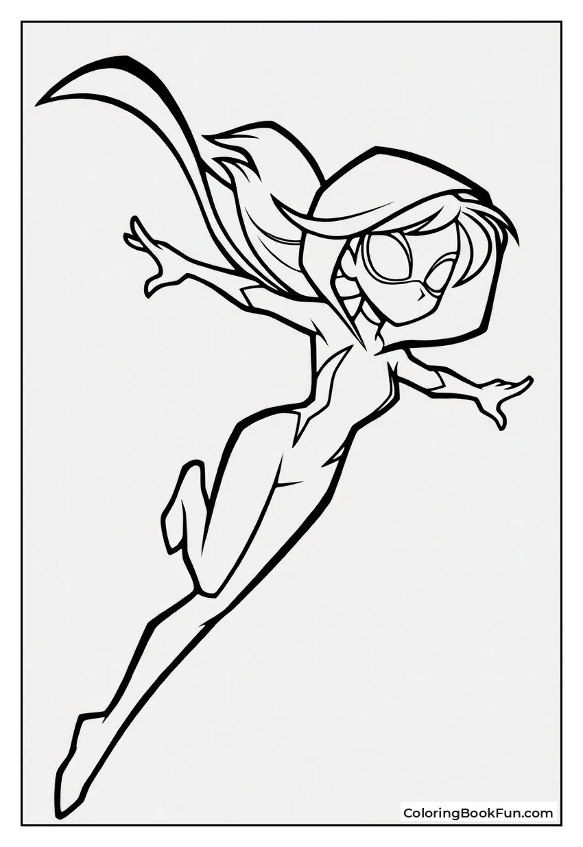 Ghost Spider Glides Through Air