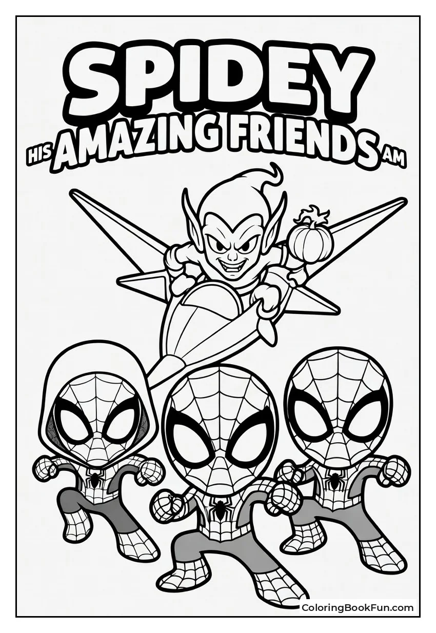 Team Faces Green Goblin in Sky